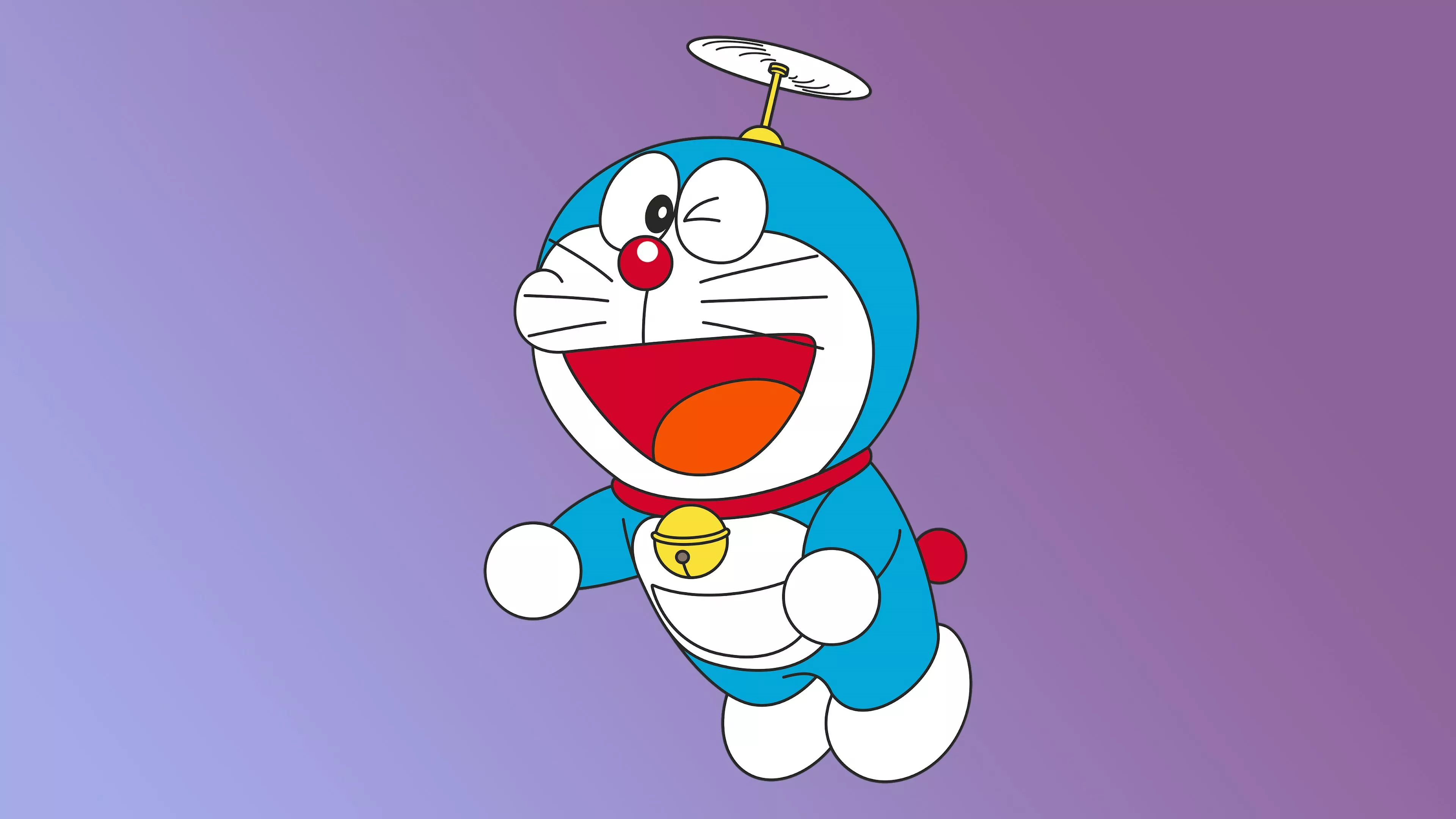 Doraemon Minimal 4K Wallpaper, HD