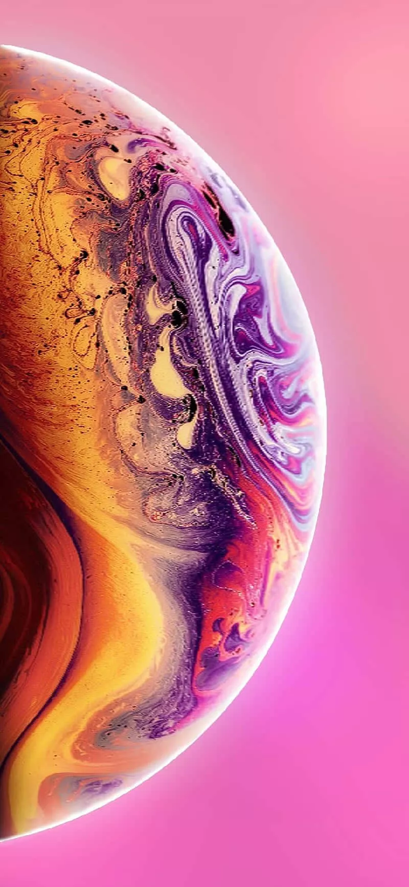 Apple iPhone X Purple Planet Wallpaper