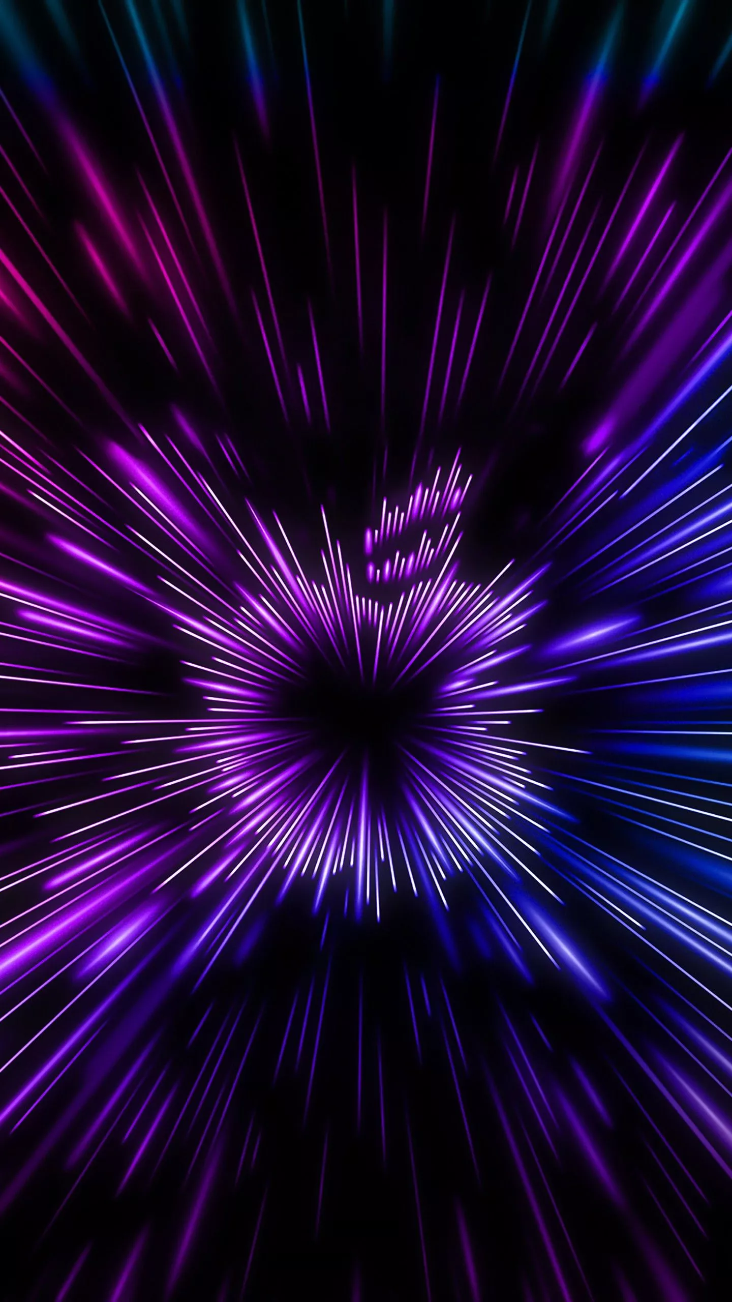 Technology Blue Purple Neon Lines Apple
