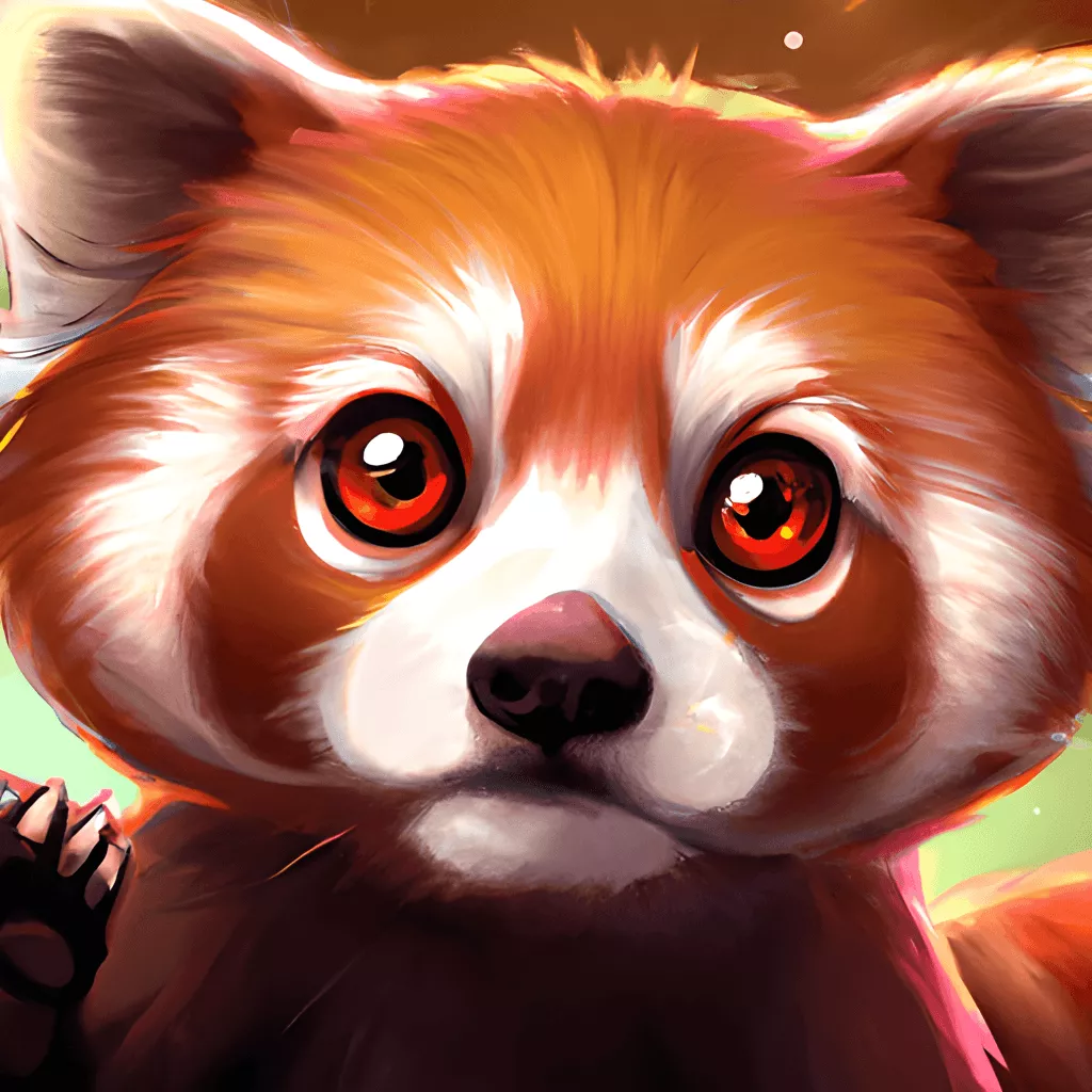 Cute and Adorable Cartoon Red Panda