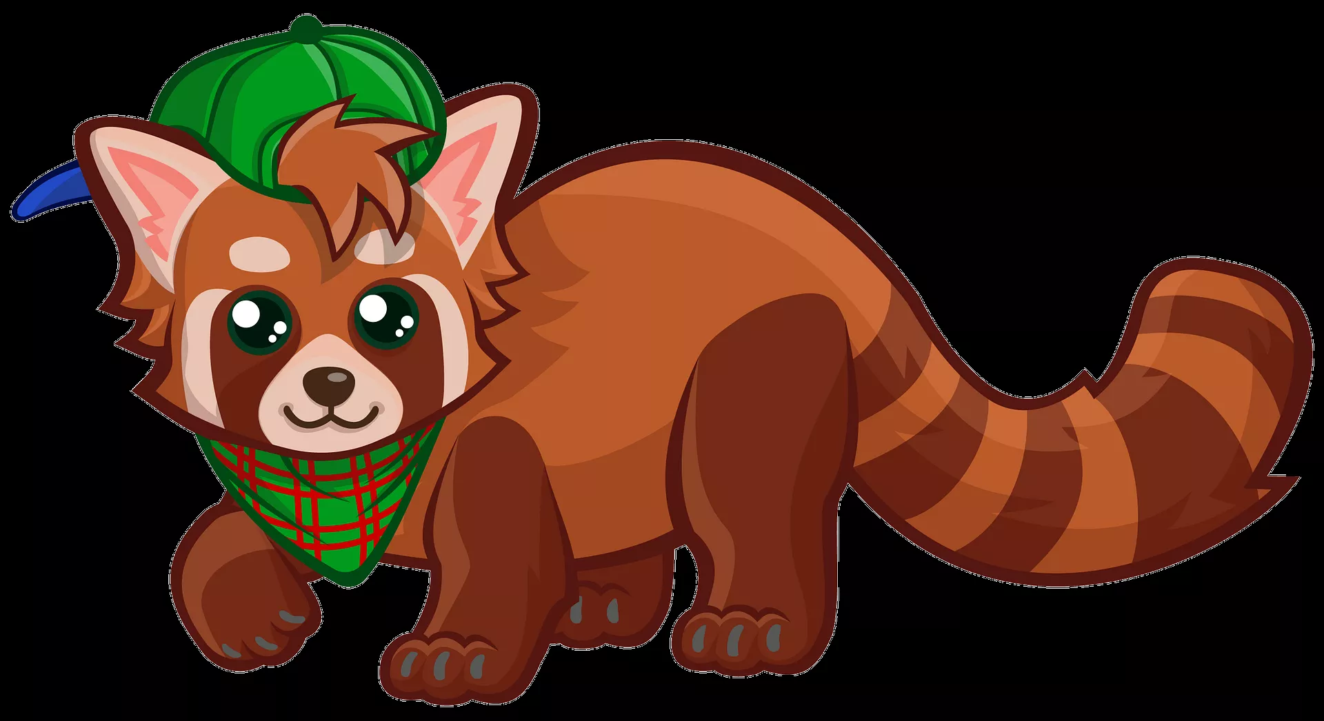 Red Panda vector clipart image