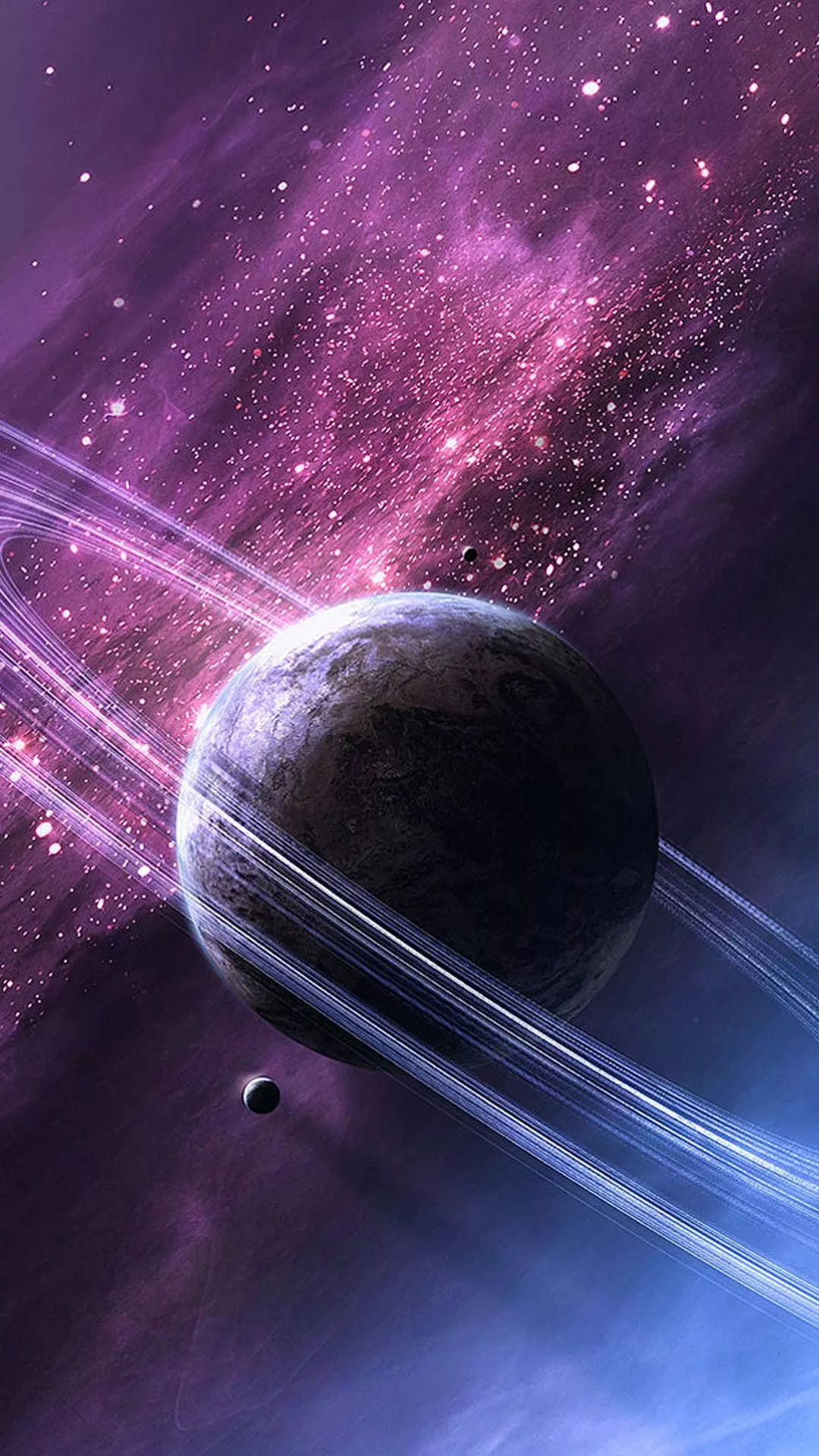 Planet Saturn Galaxy iPhone Wallpaper
