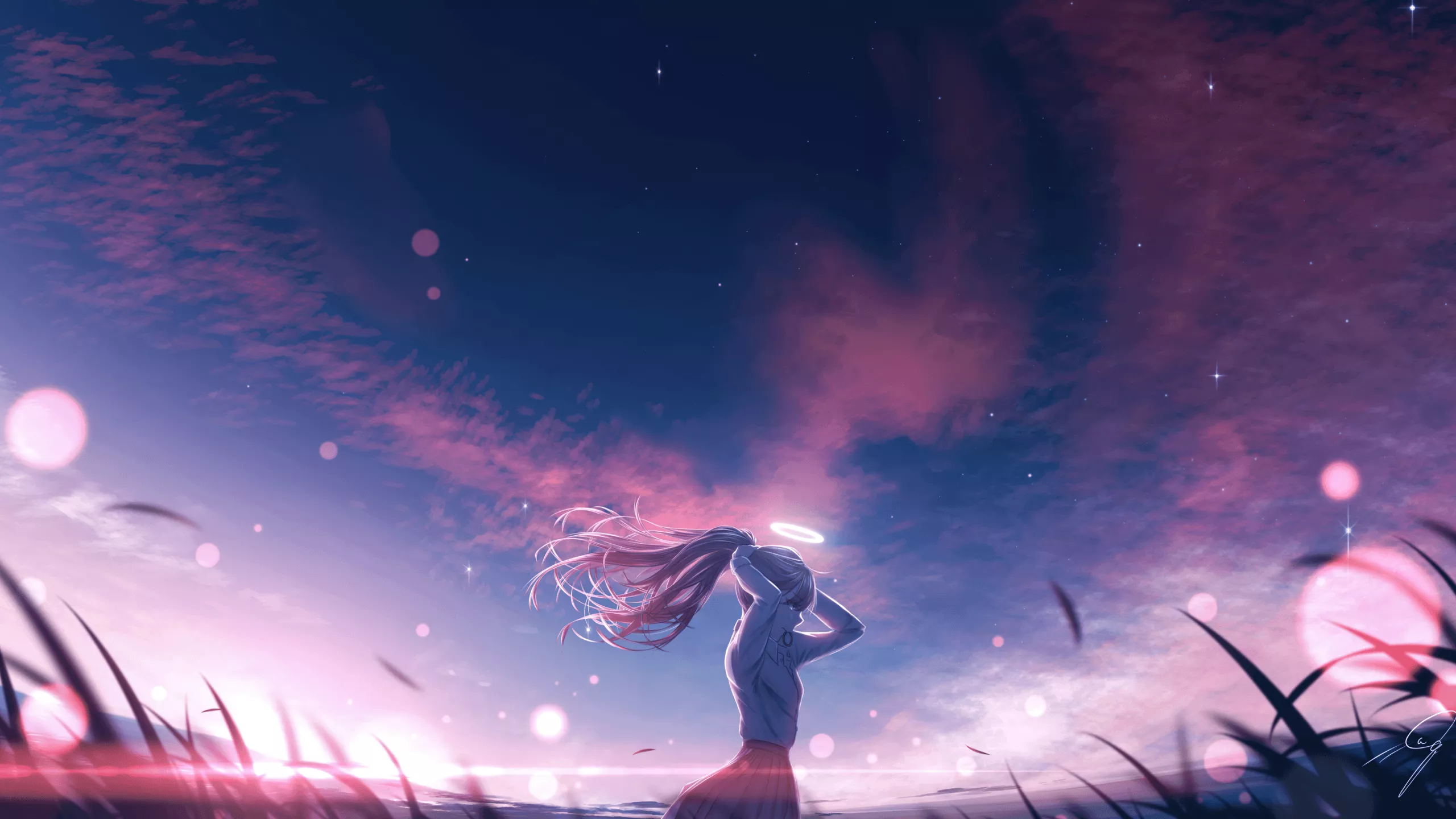 Original Wallpaper 4K, Anime girl, Dream