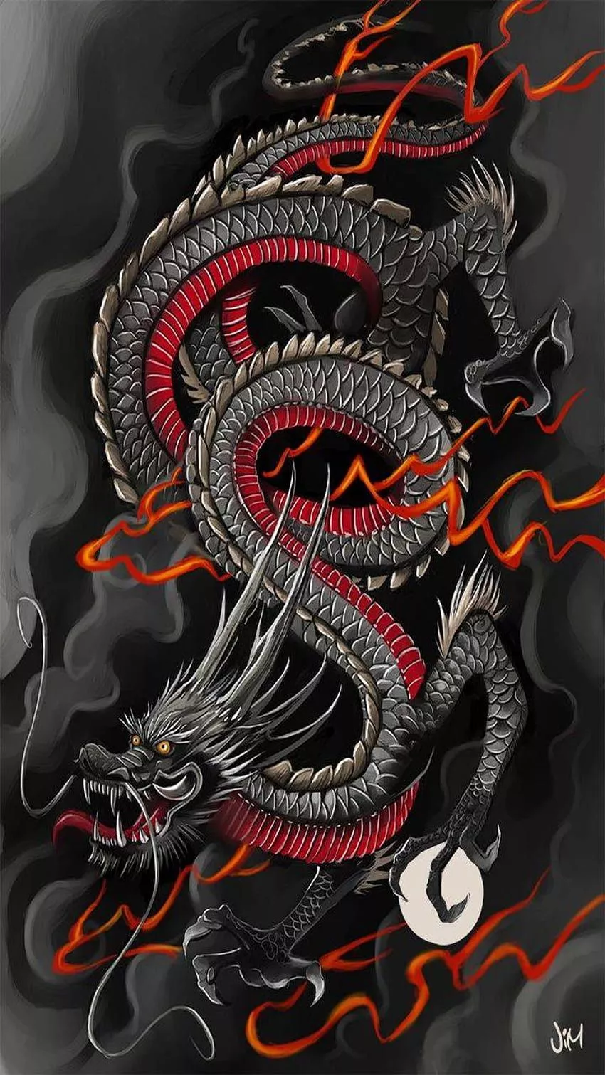 Japanese dragon HD phone wallpaper
