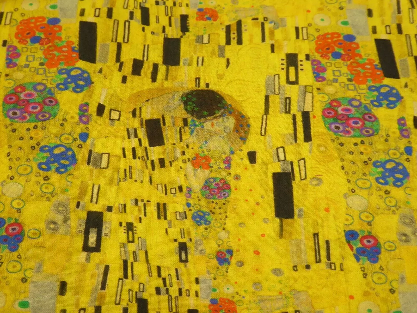 Gustav Klimt The Kiss Cotton Fabric