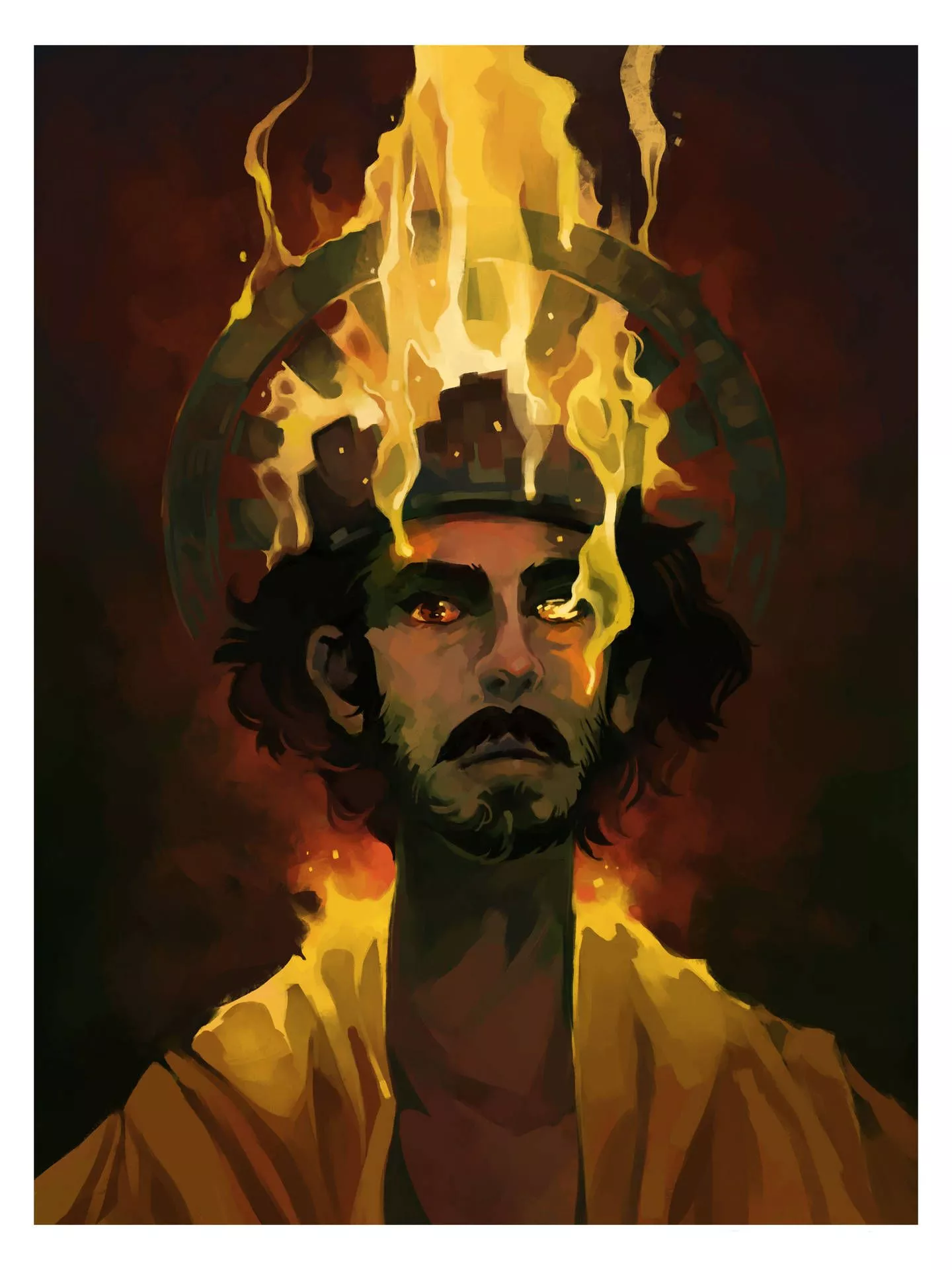 Green Knight Burning Gawain Wallpaper