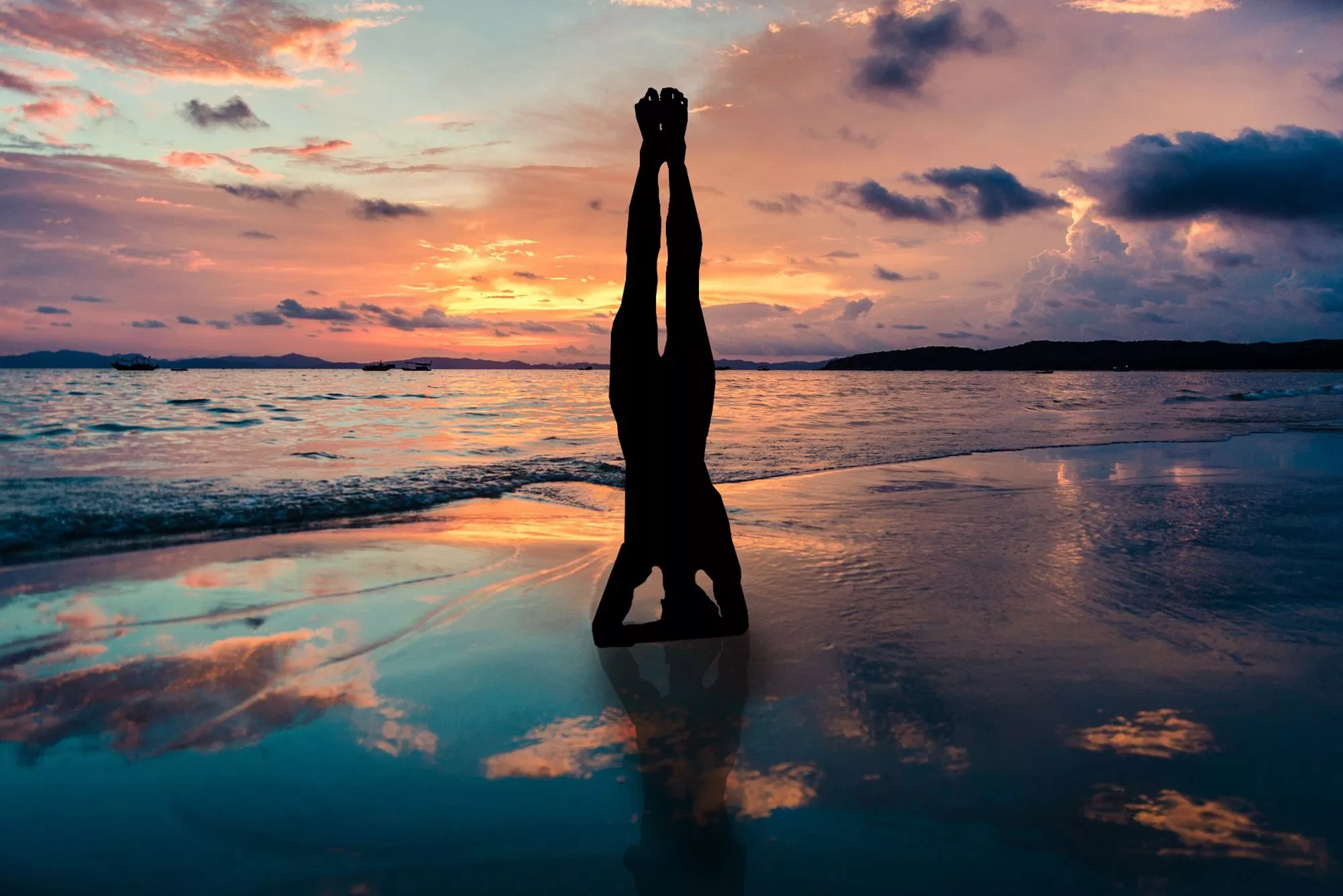 Beach Yoga Royalty Free