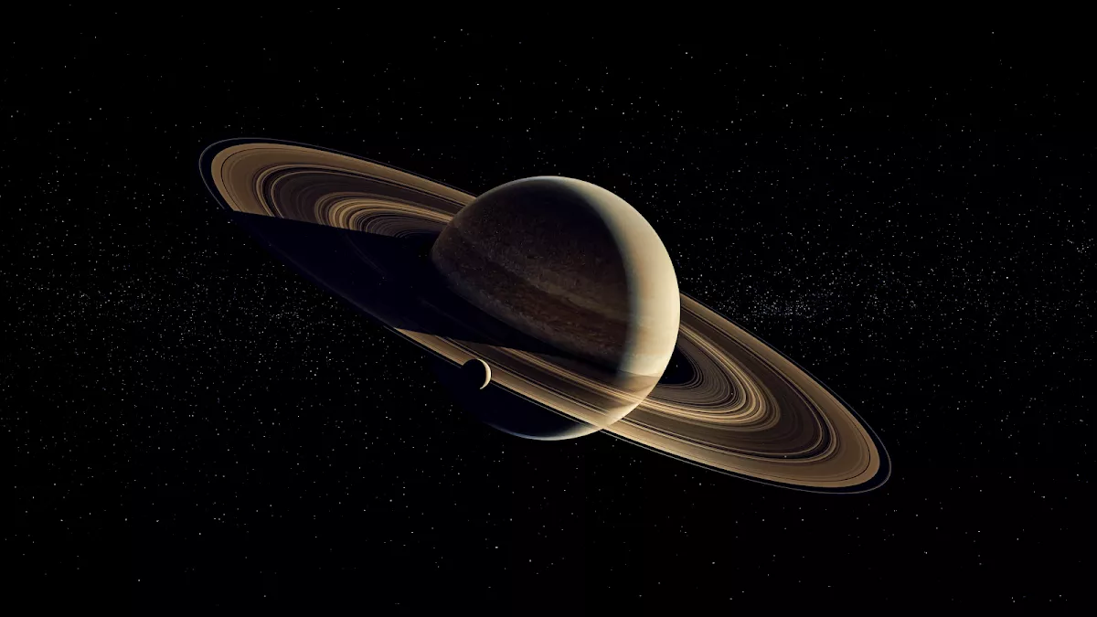 Saturn's Majestic Rings 4K Wallpaper