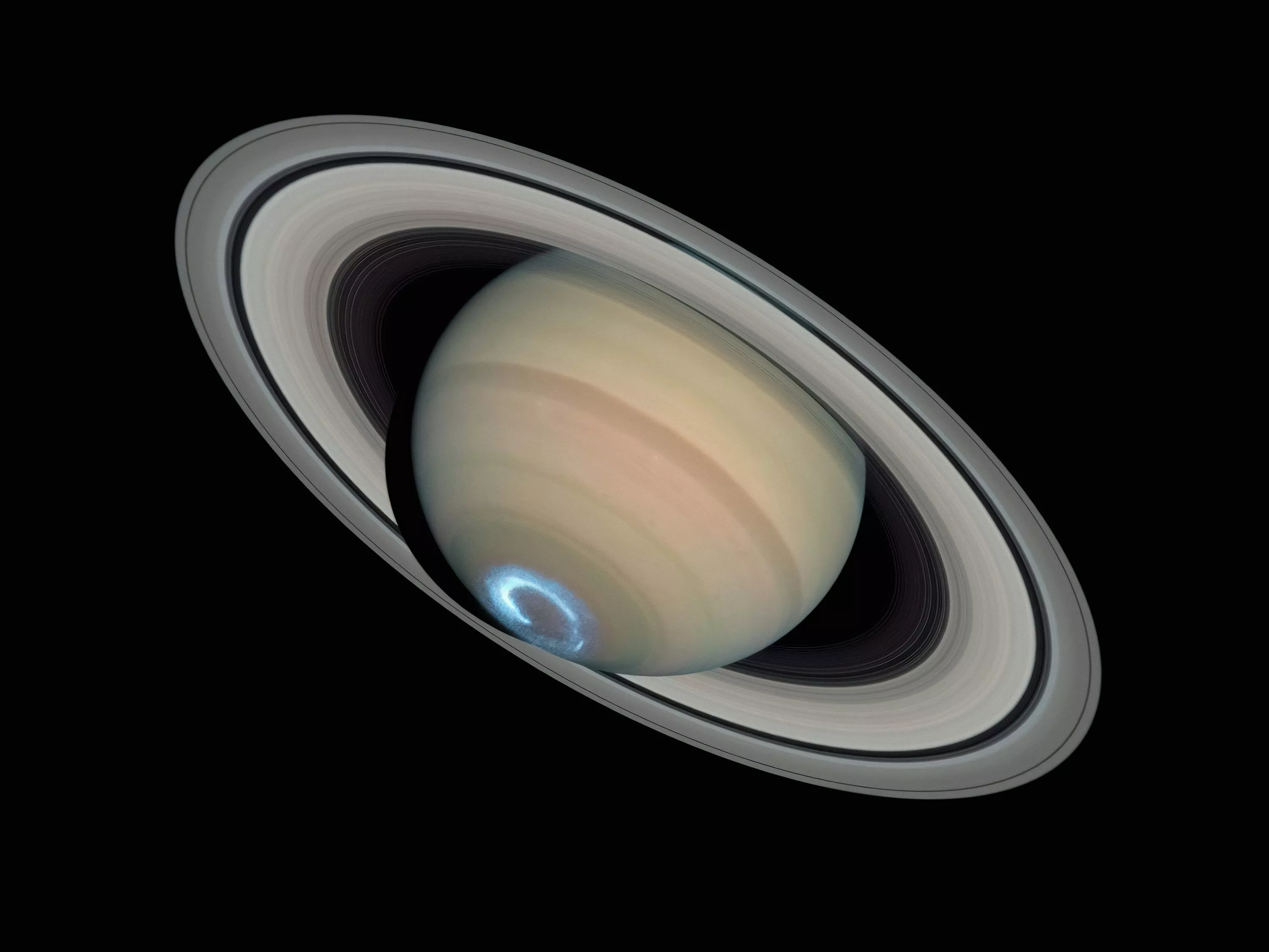 The planet saturn as seen from space