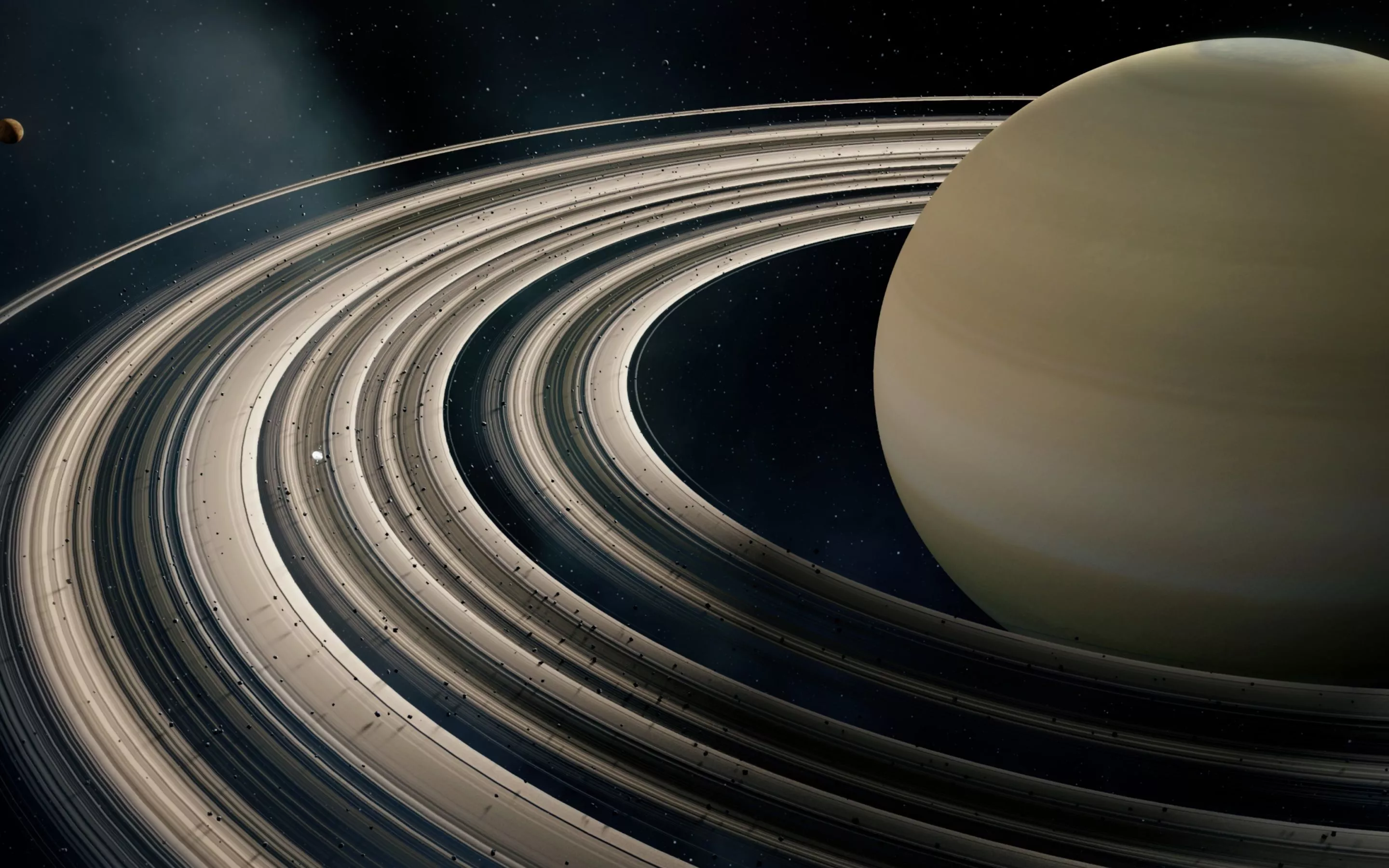 Saturn Wallpaper 4K, Outer space, Solar