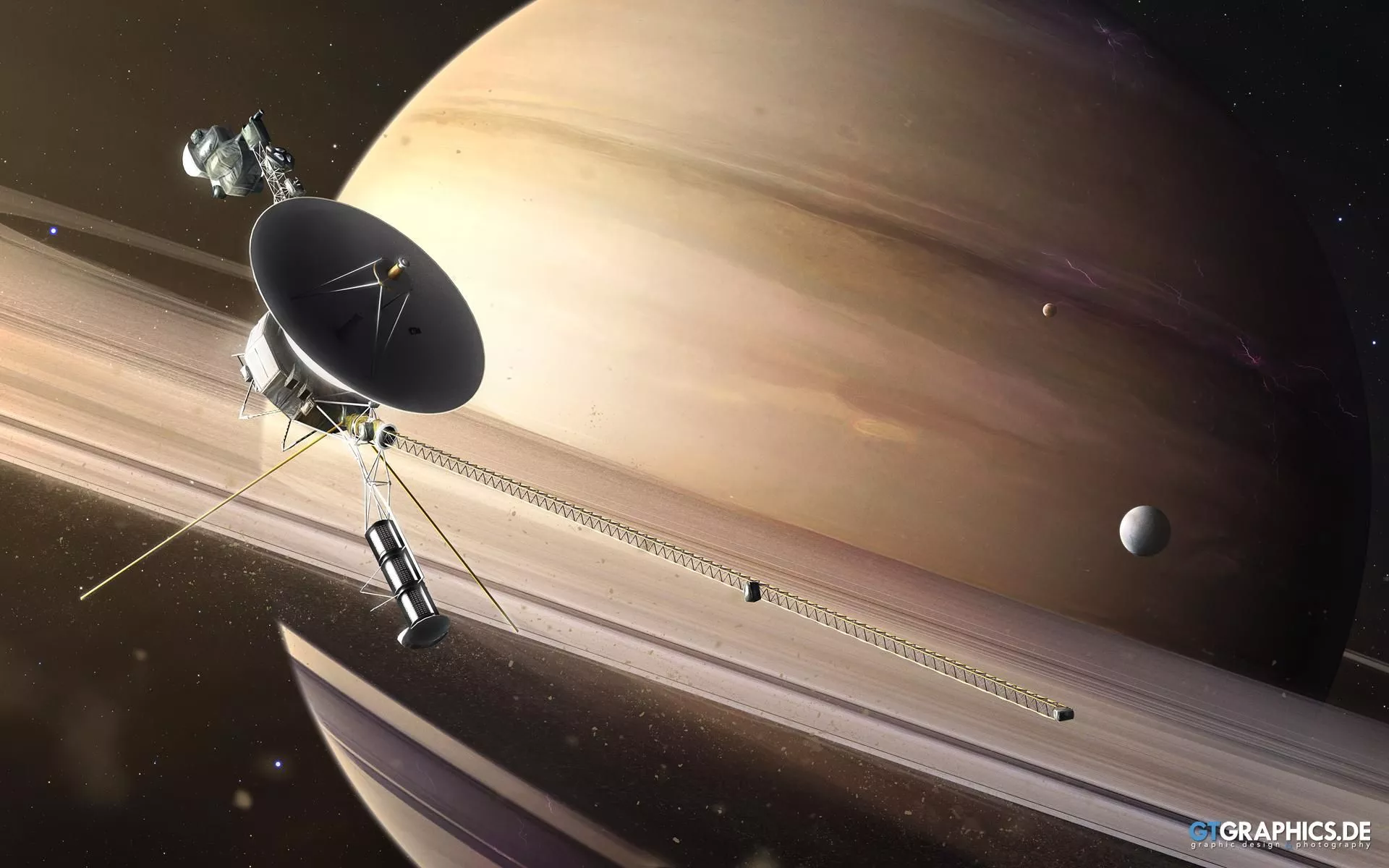 Saturn Flyby · Wallpaper · GTGRAPHICS