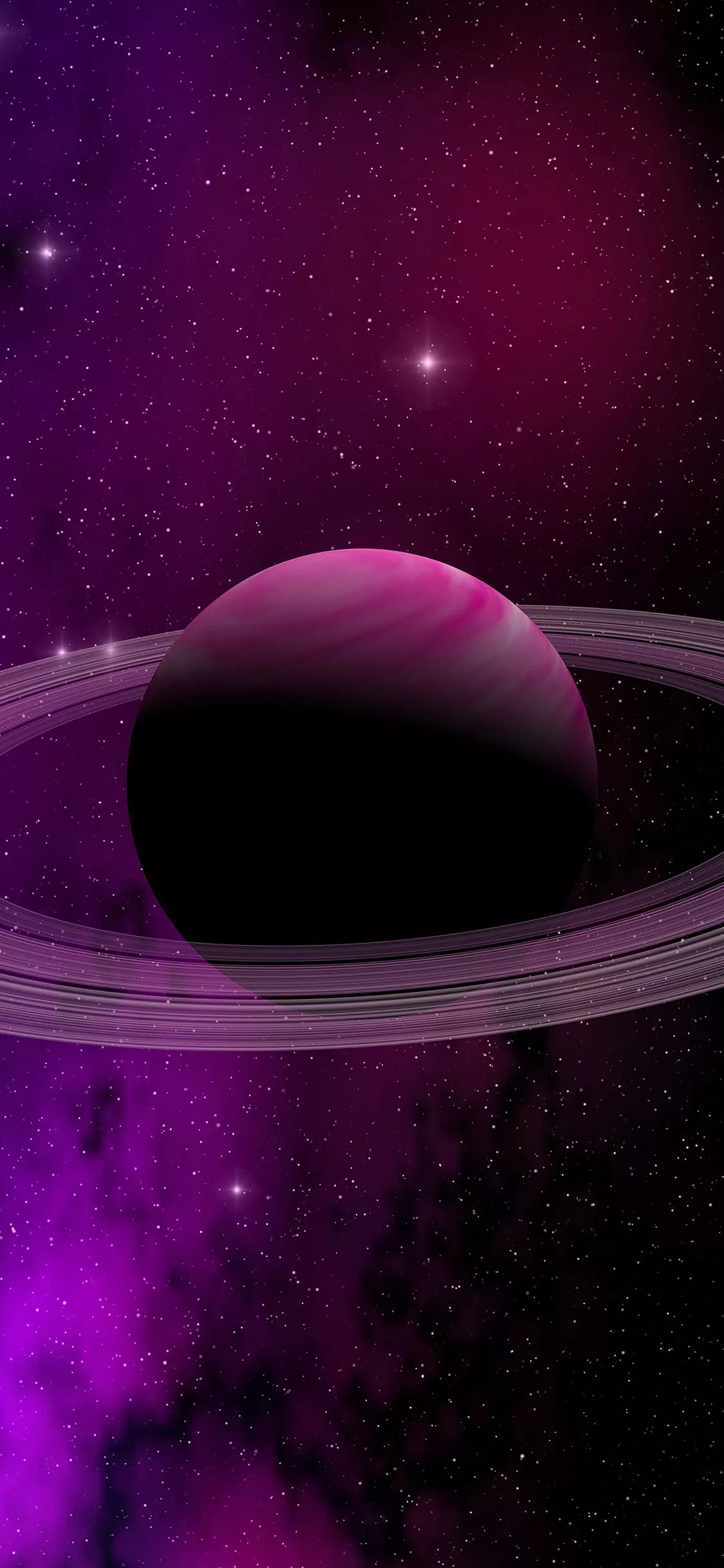 Space Planet Saturn Star Art