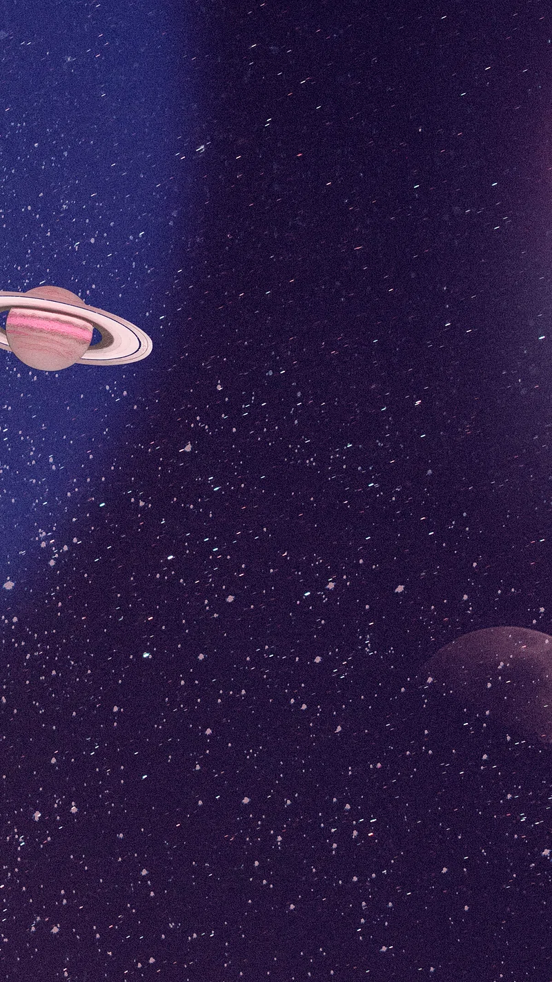 Universe iPhone wallpaper, Saturn night