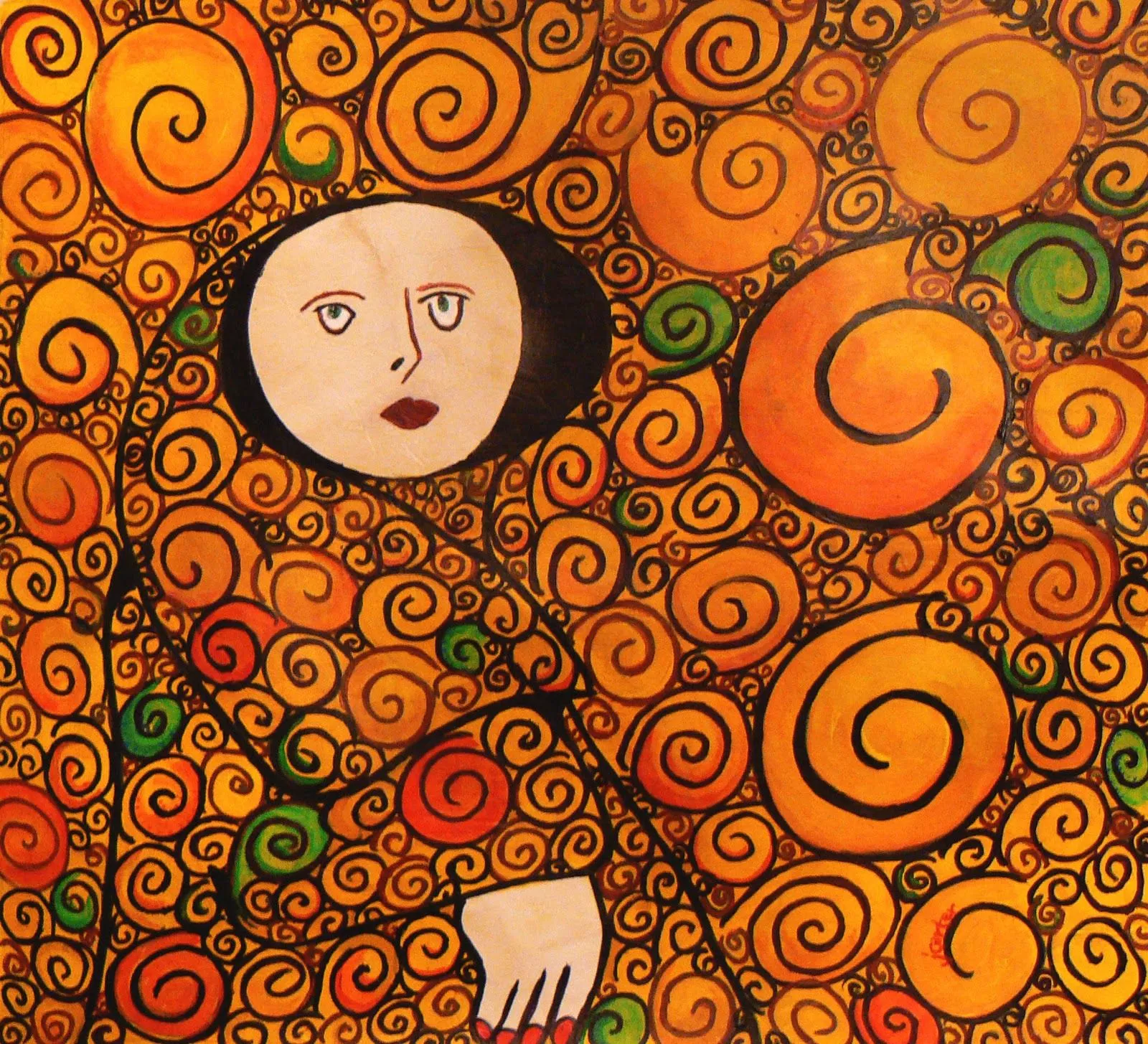 Painting of Gustav Klimt