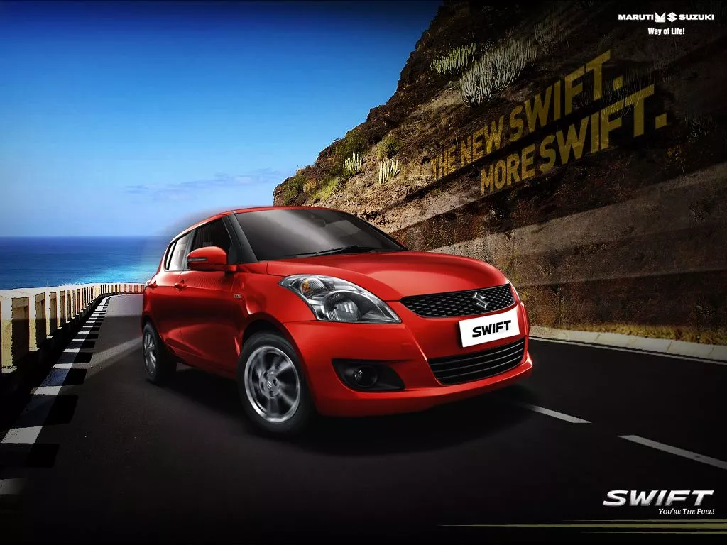 Maruti Swift 3 Quarter Front 'Red'