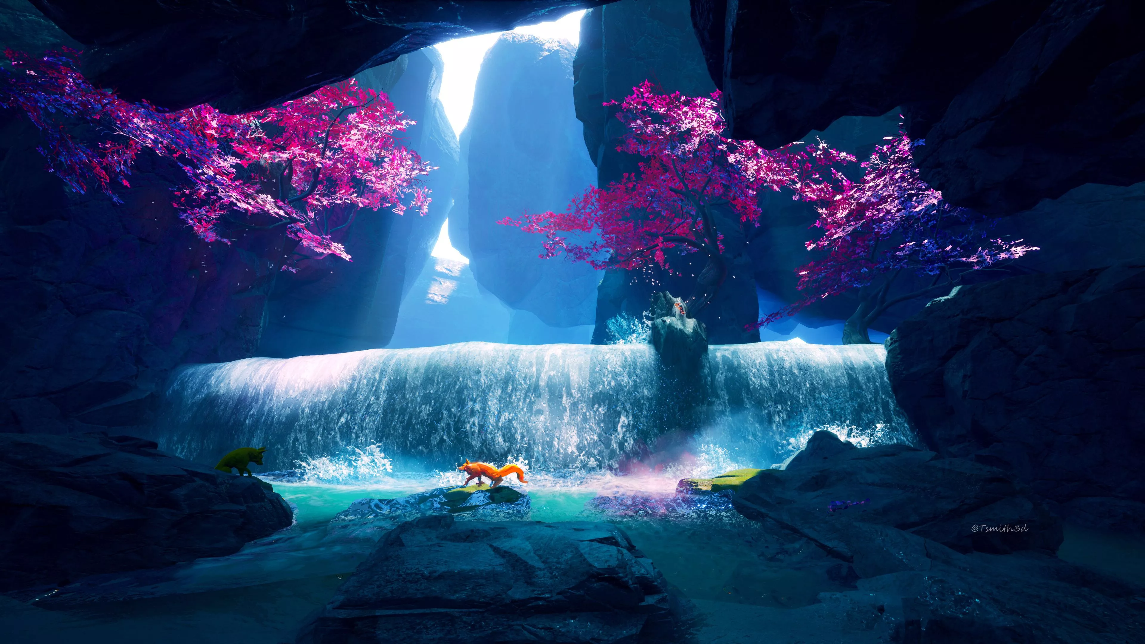Purple Waterfall Study UE4
