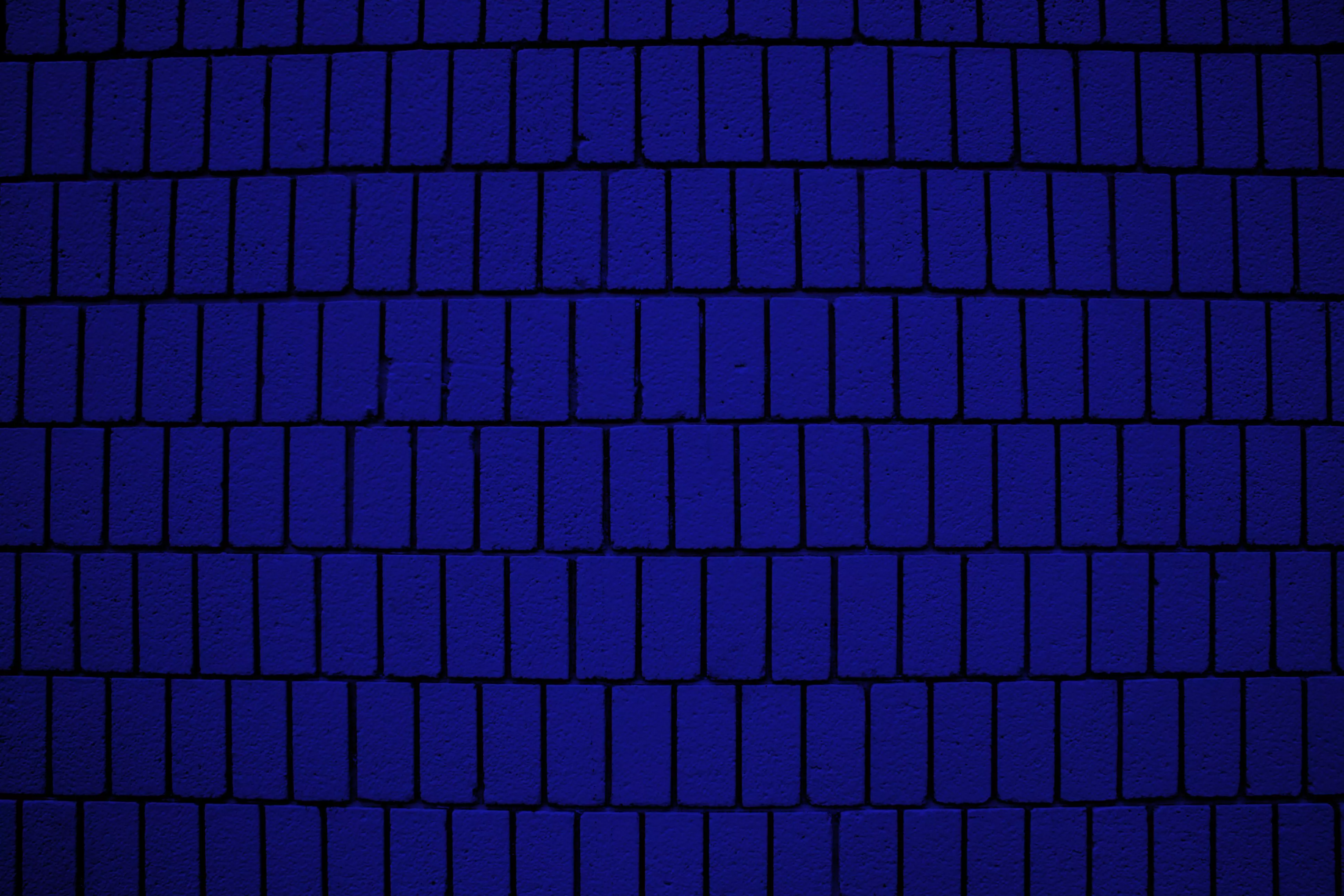 Royal Blue Brick Wall Texture