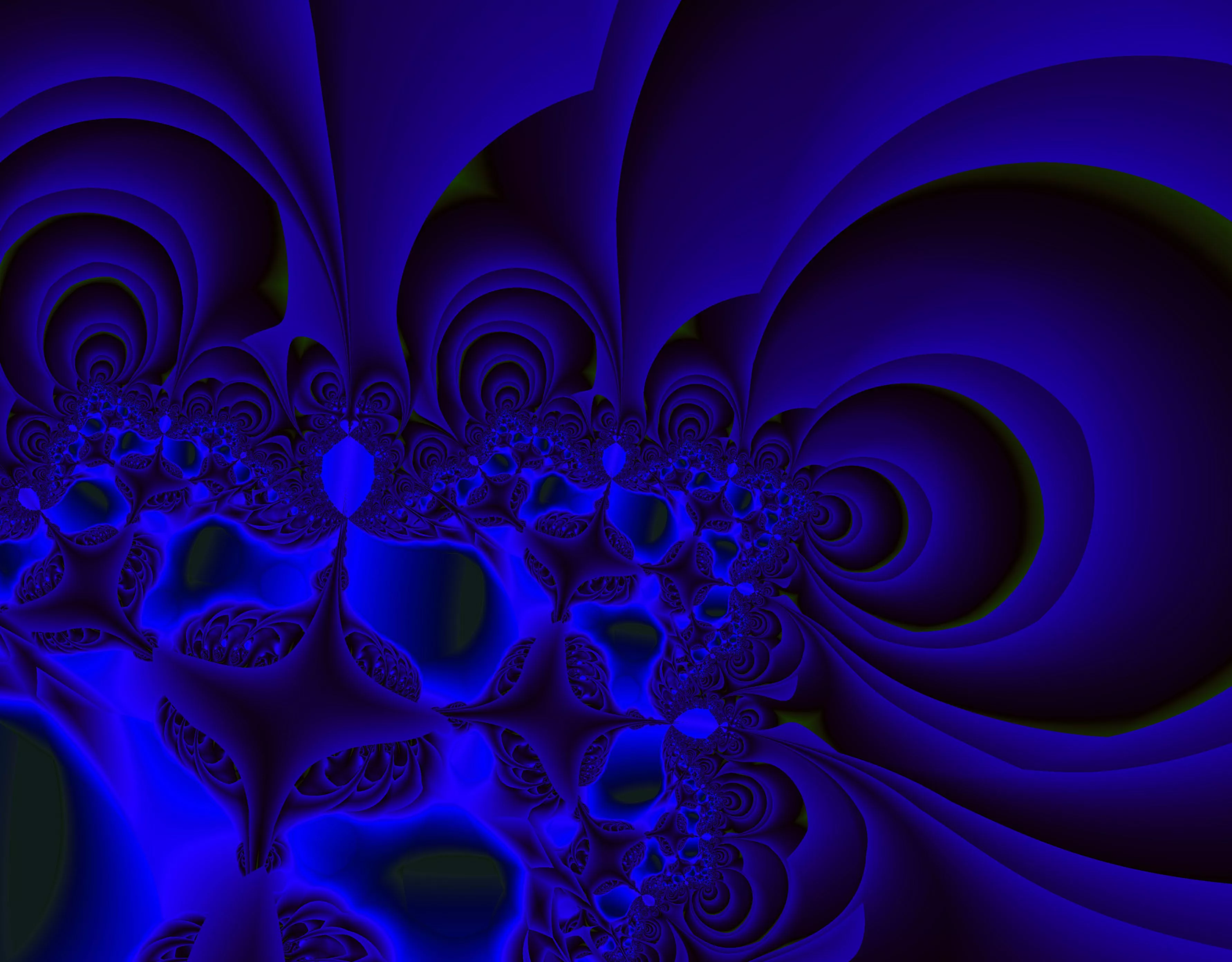 Blue Abstract Fractal Abstract Blue