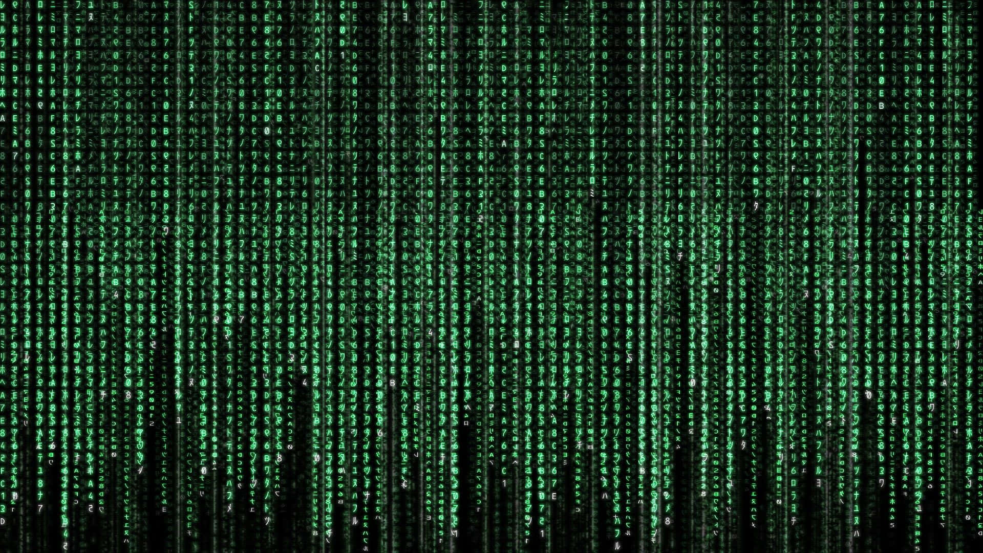 Green Binary Code Background Wallpaper