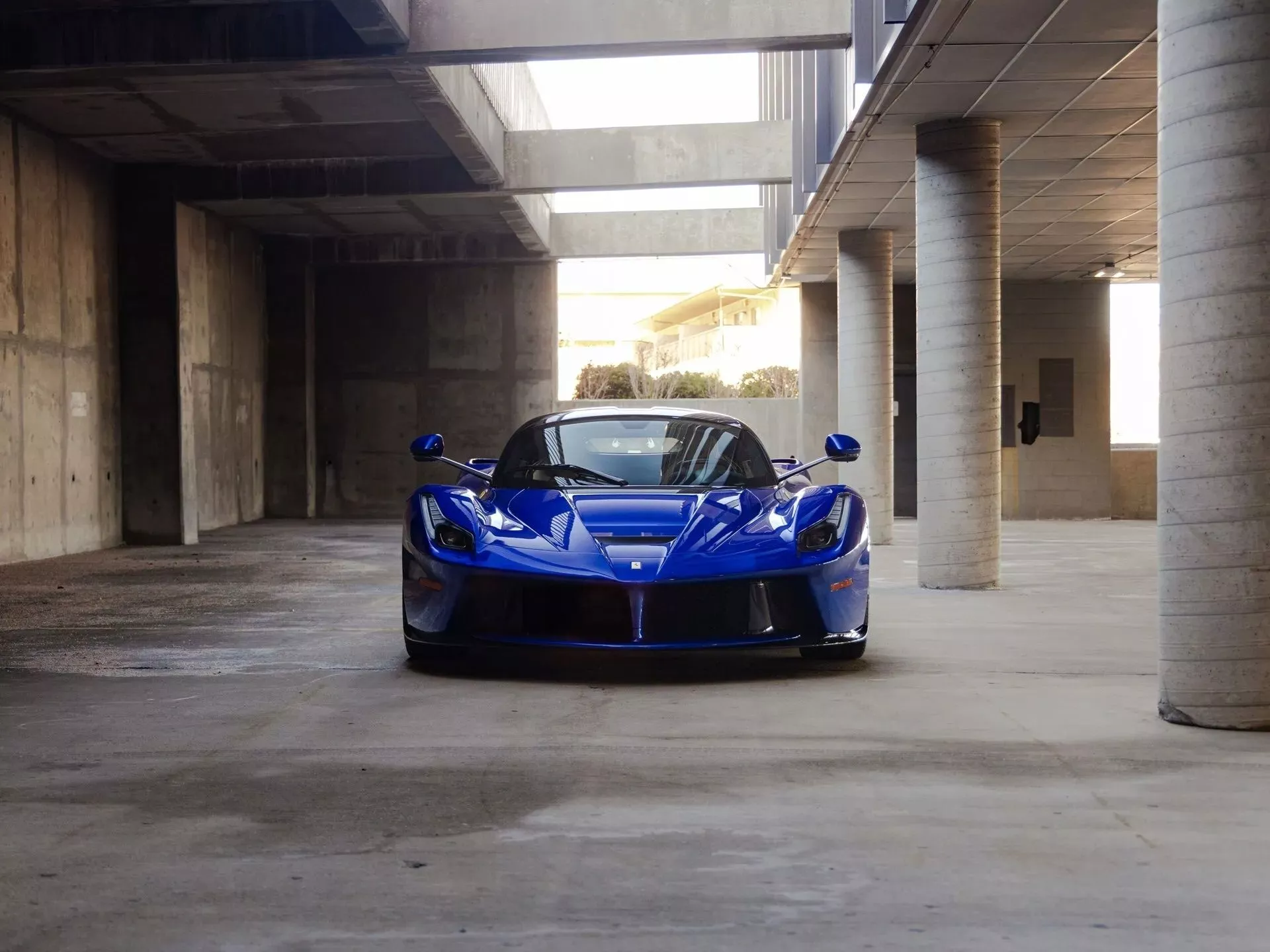 Wallpaper Blue, LaFerrari, Front view