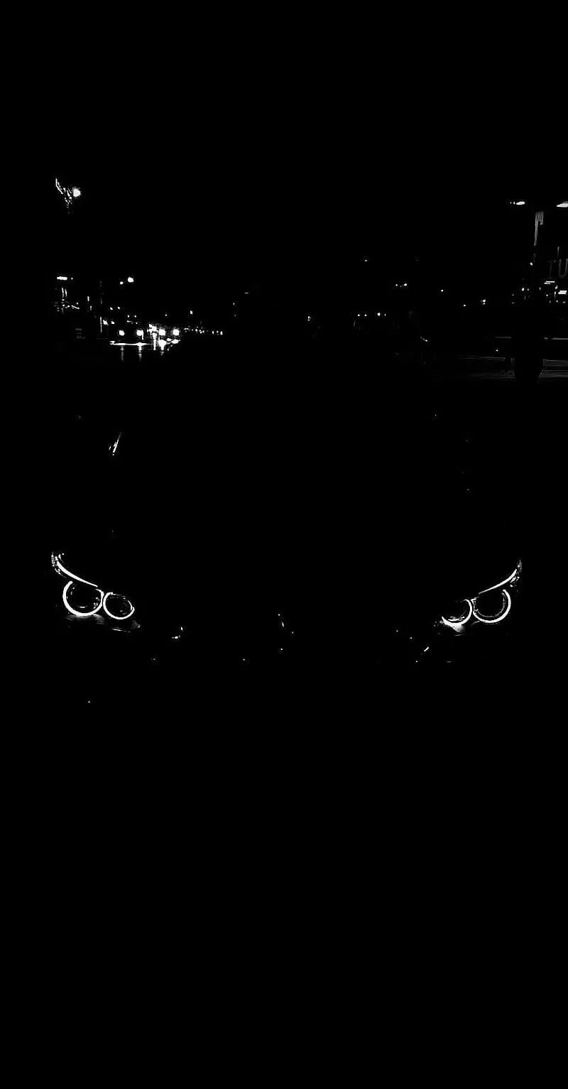 BLACK BMW, white, car, eye, simsiyah, HD phone wallpaper