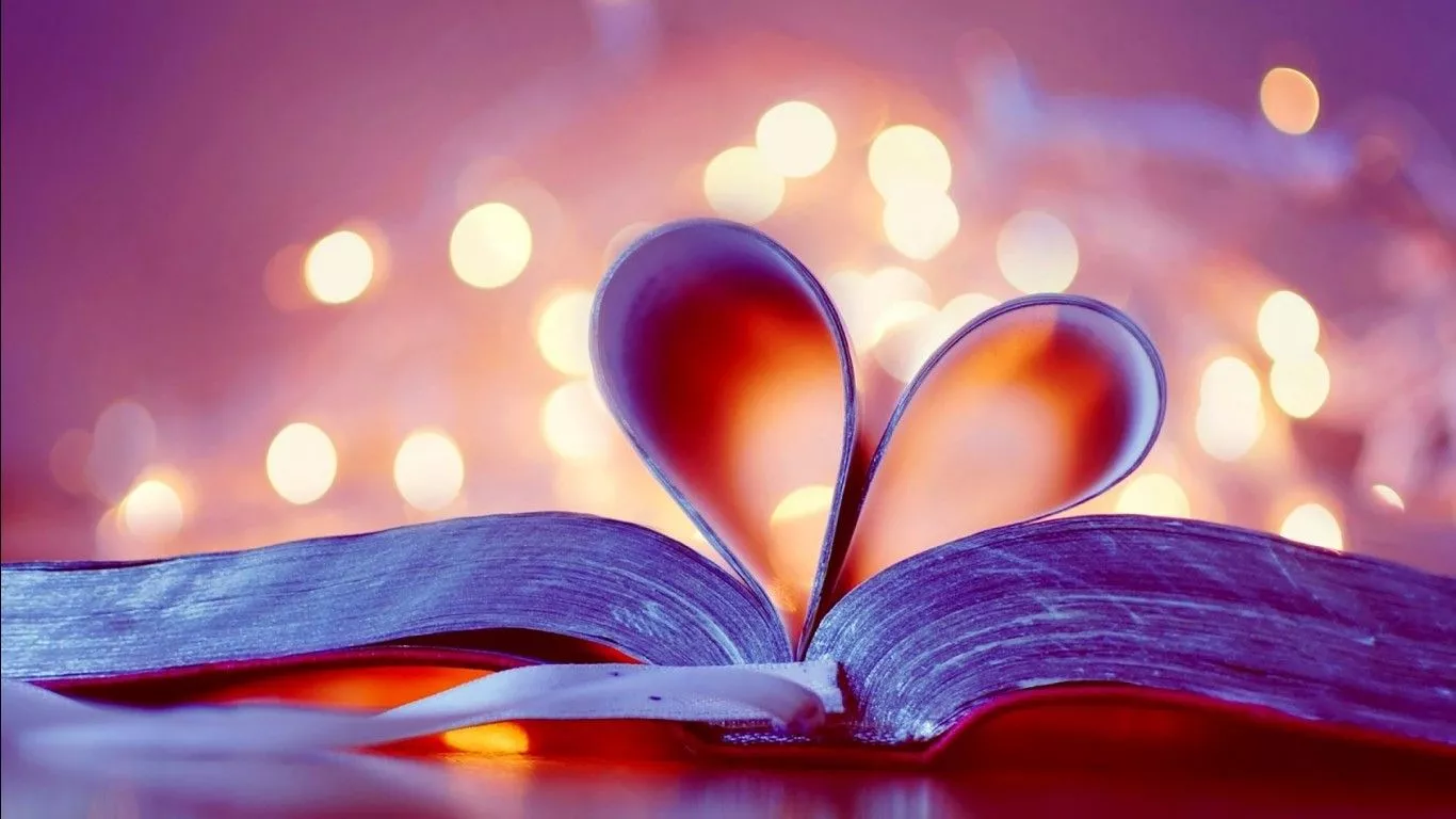 Heart Symbol In Book Pages HD Valentine