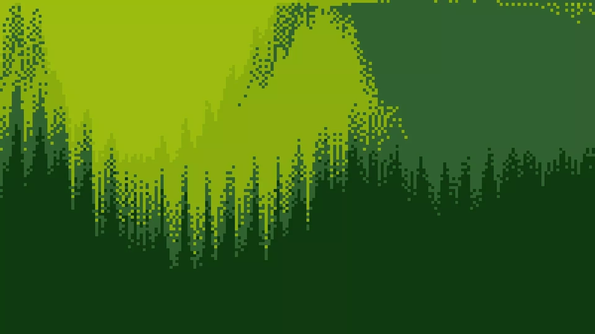 Green Artistic Pixel Art Wallpaper, HD