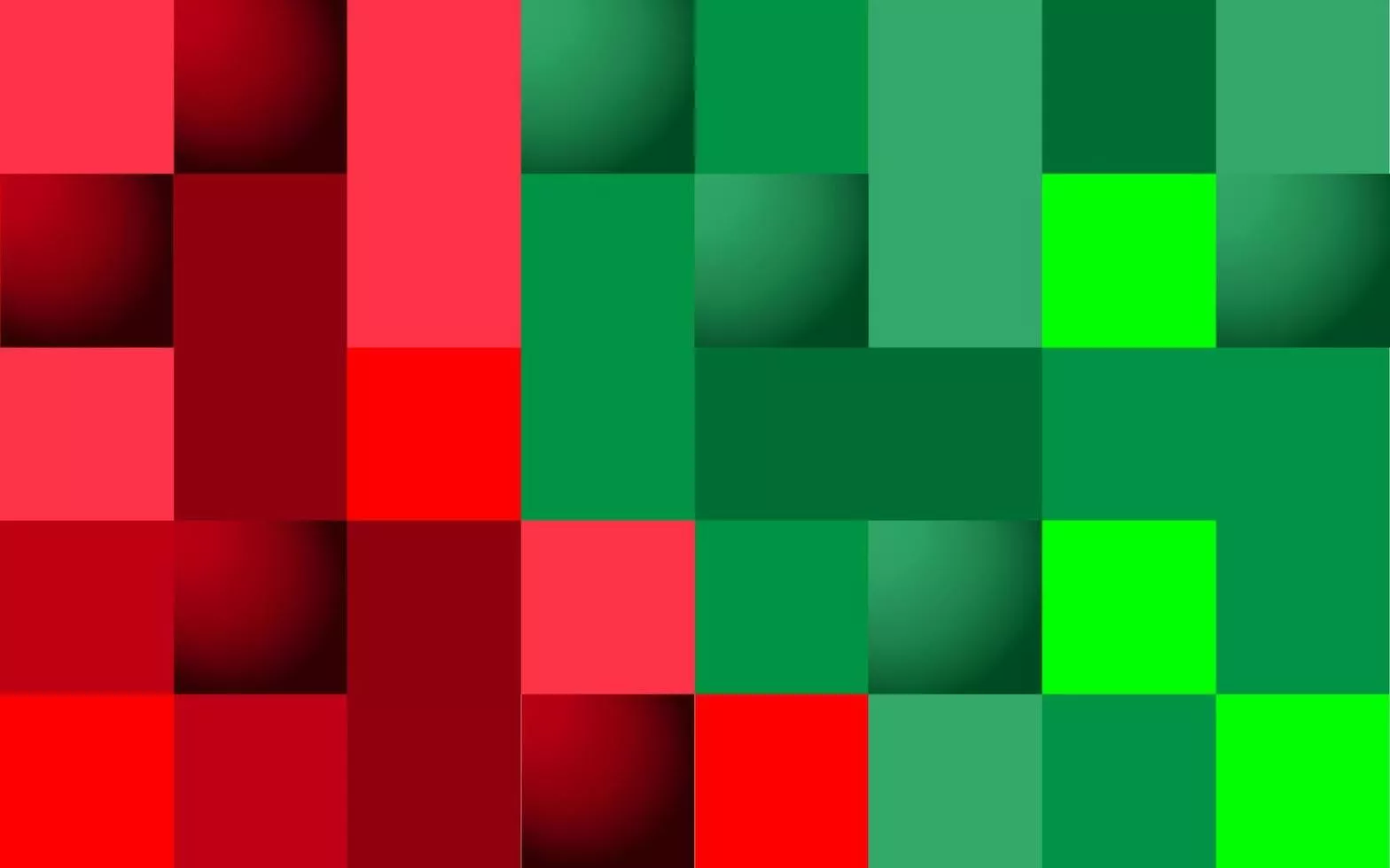 Green and Red colors pixelate wallpaper