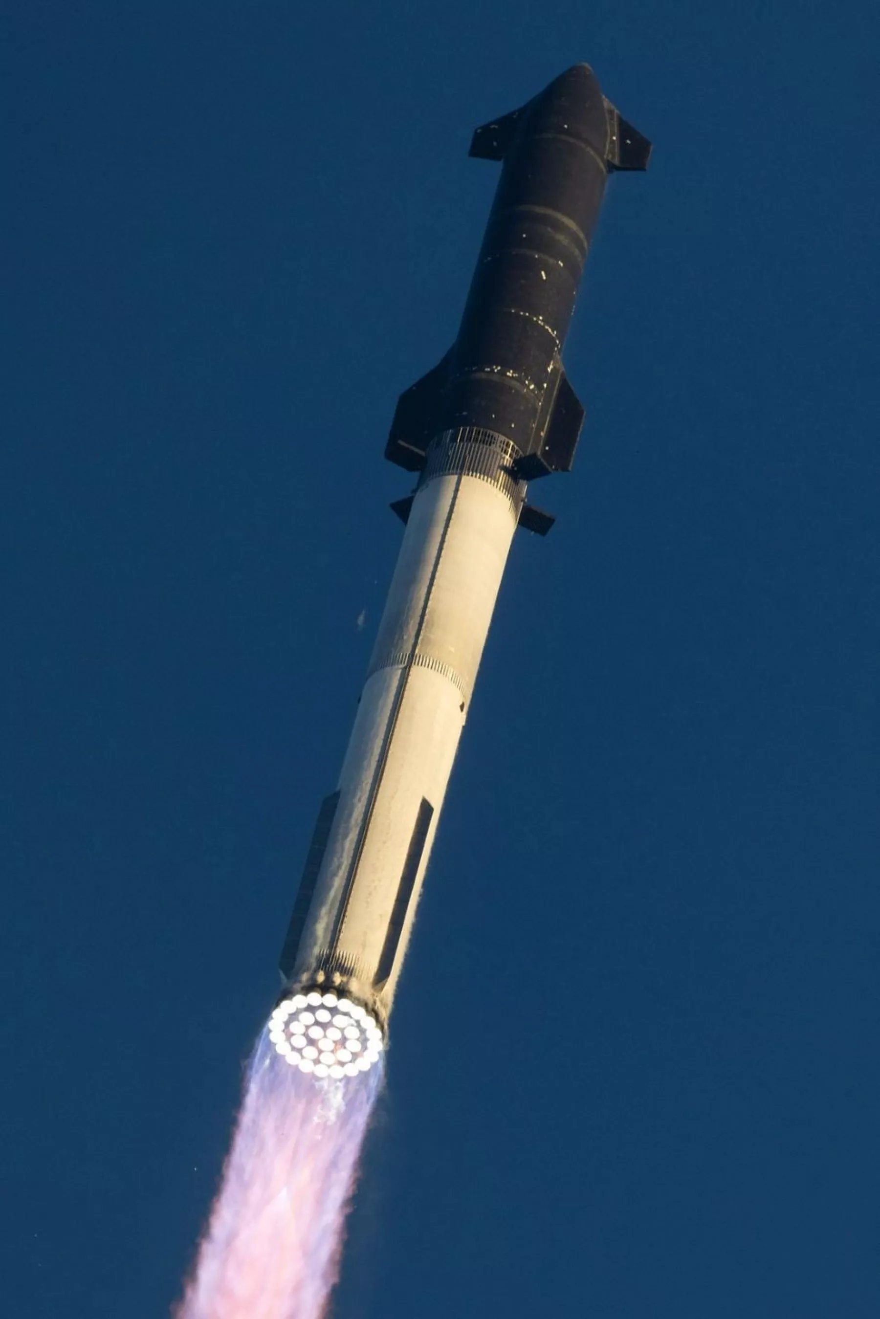 SpaceX Rocket Purple Flames
