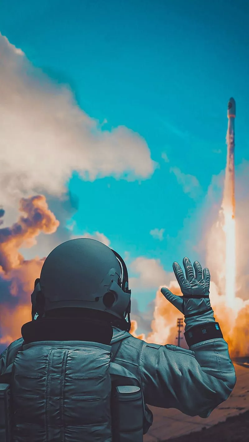 mars, planet, rocket, space, spaceship