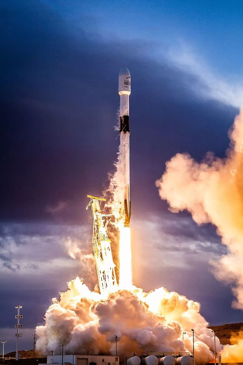 Spacex, falcon 9, rocket, space, stars