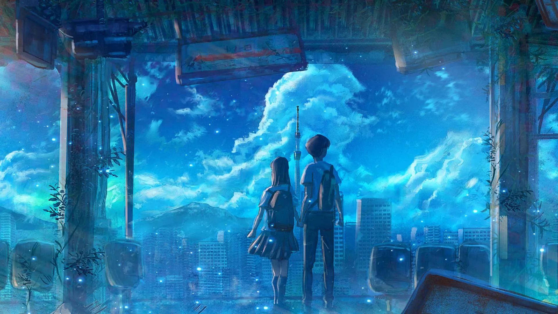 Download Adorable Anime Couple Enjoying