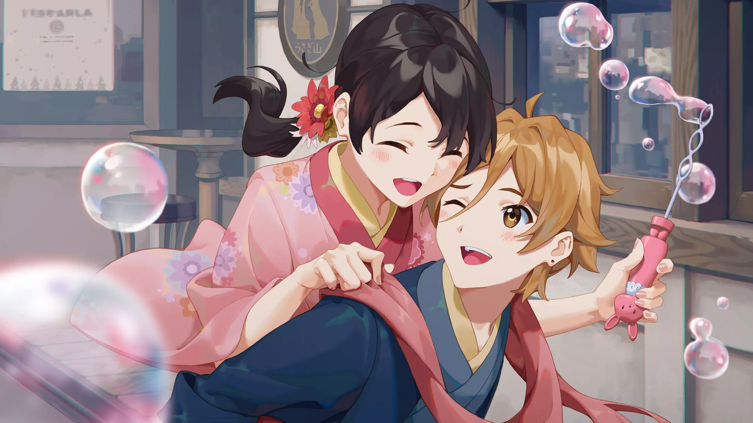 Beautiful Smiley Anime Couple HD Anime