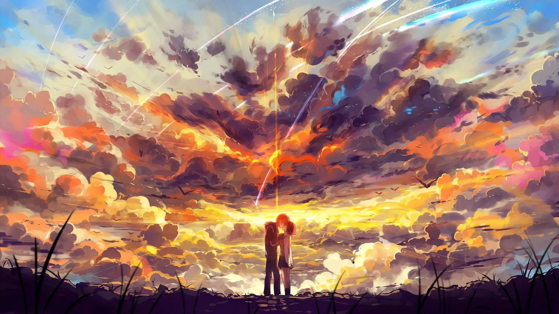 Aesthetic Anime Couple Wallpaper
