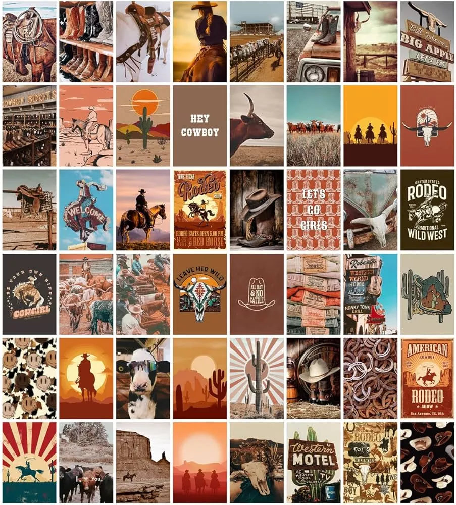 ANERZA Western Room Decor, Wall Collage