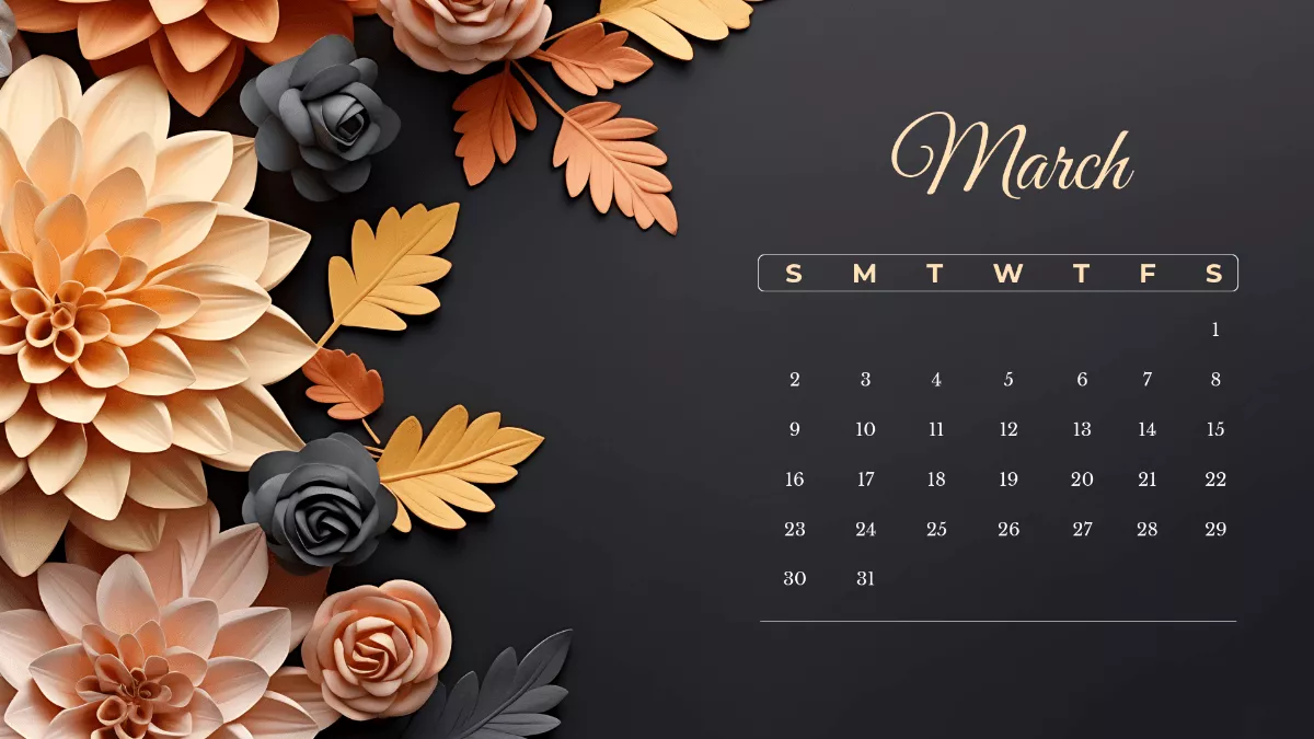 March 2025 Calendar Wallpaper