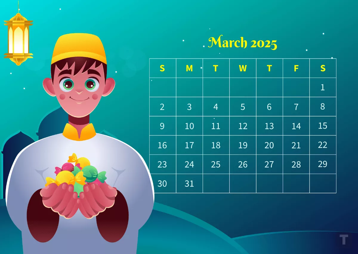 March 2025 Calendar Wallpaper