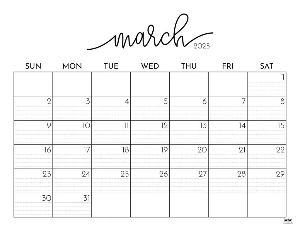 March 2025 Calendars FREE