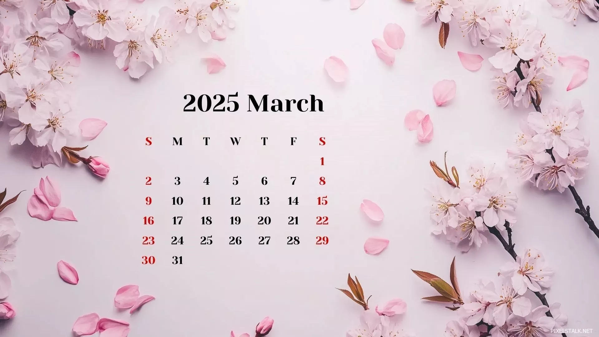 March 2025 Calendar Wallpaper HD Free