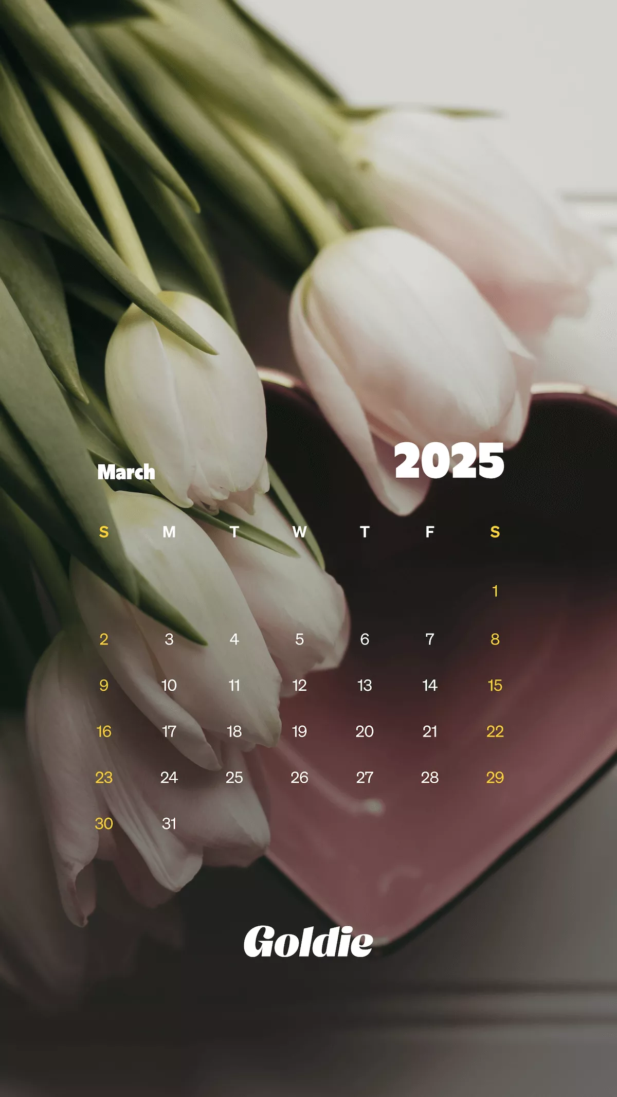 Free March 2025 Calendar Wallpaper