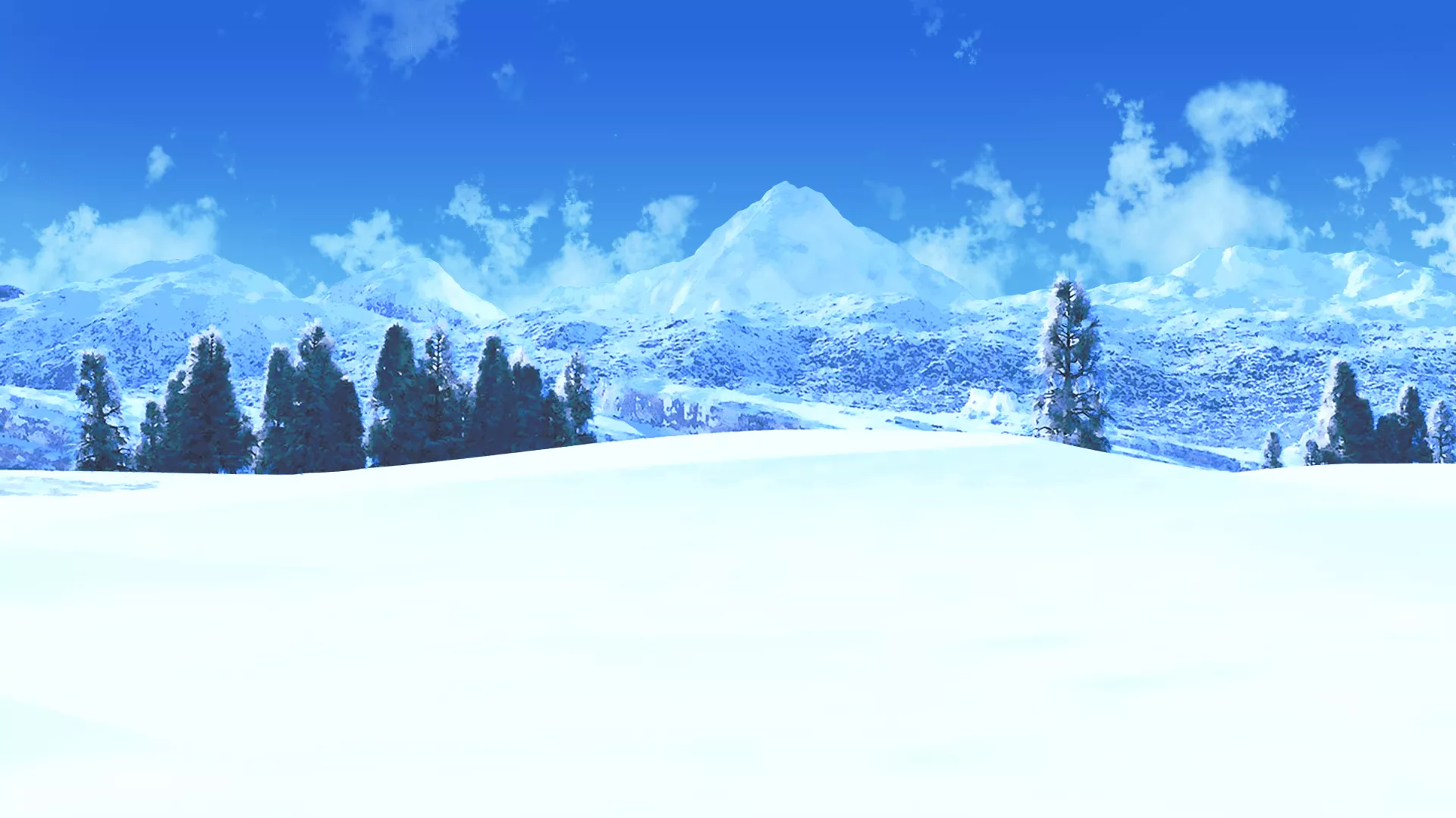 Winter Anime Wonderland HD Wallpaper