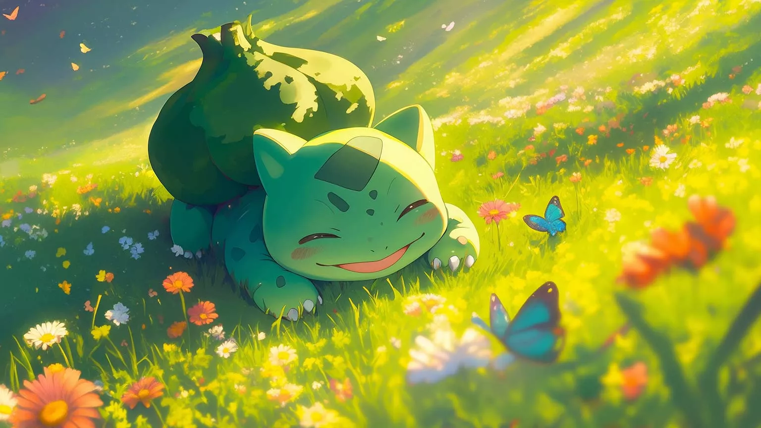 Free Bulbasaur Spring Meadow