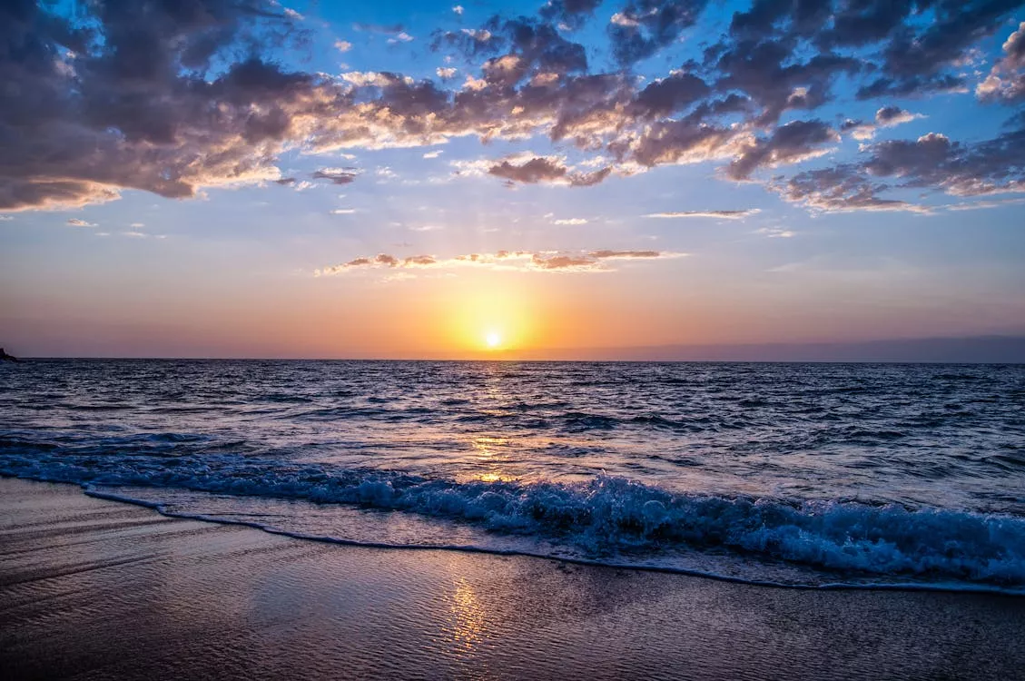 Beach During Sunset · Free