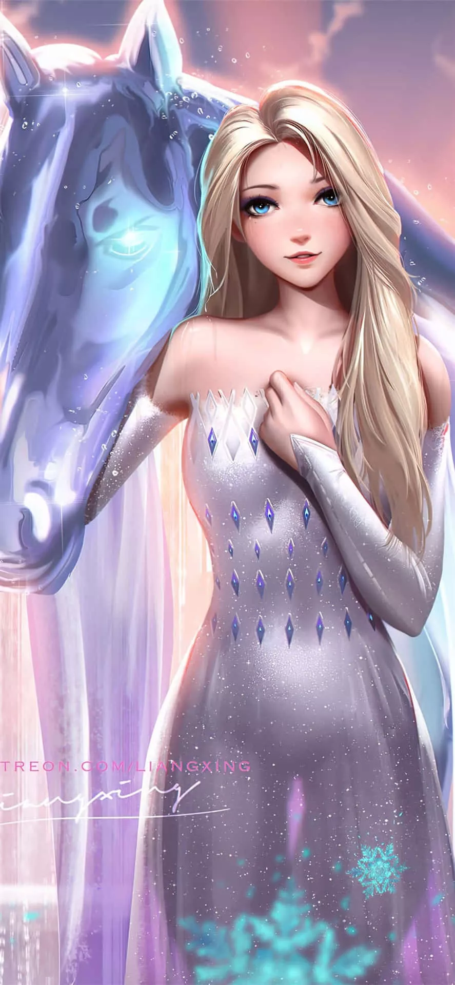 iPhone X Disney Background Horse Elsa