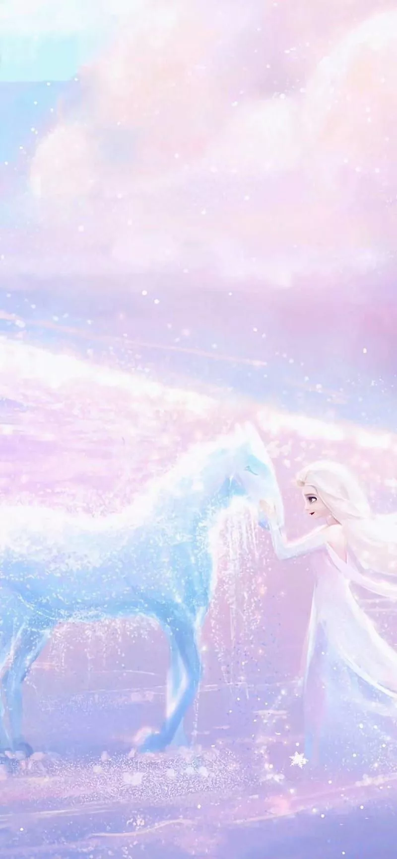 Elsa, disney, frozen 2, horse, mountain