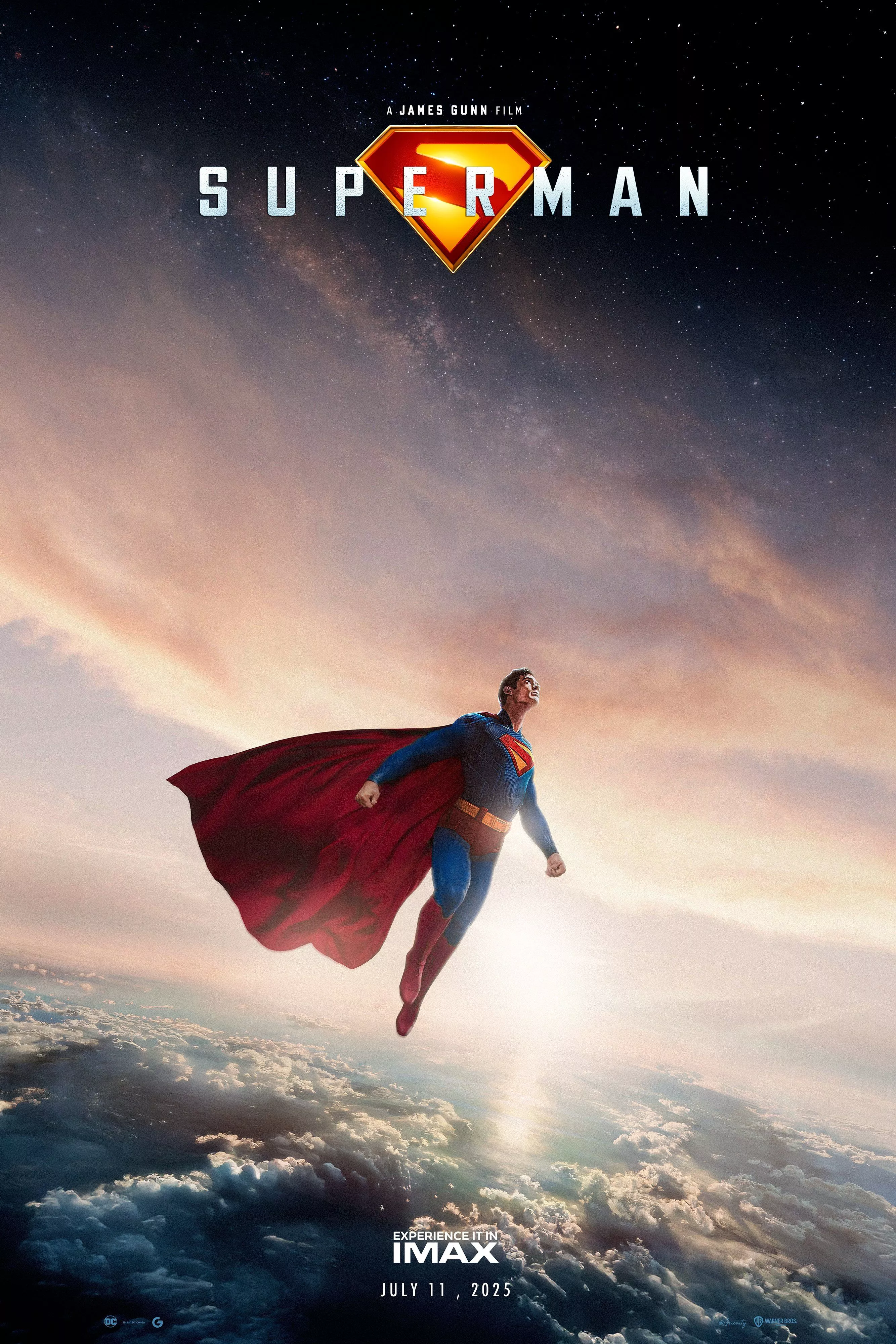 Superman Movie Poster 2025 - Wall Art DC Comics Film Print, A5 To A3 Size, Gloss Paper, Unframed, UK Made