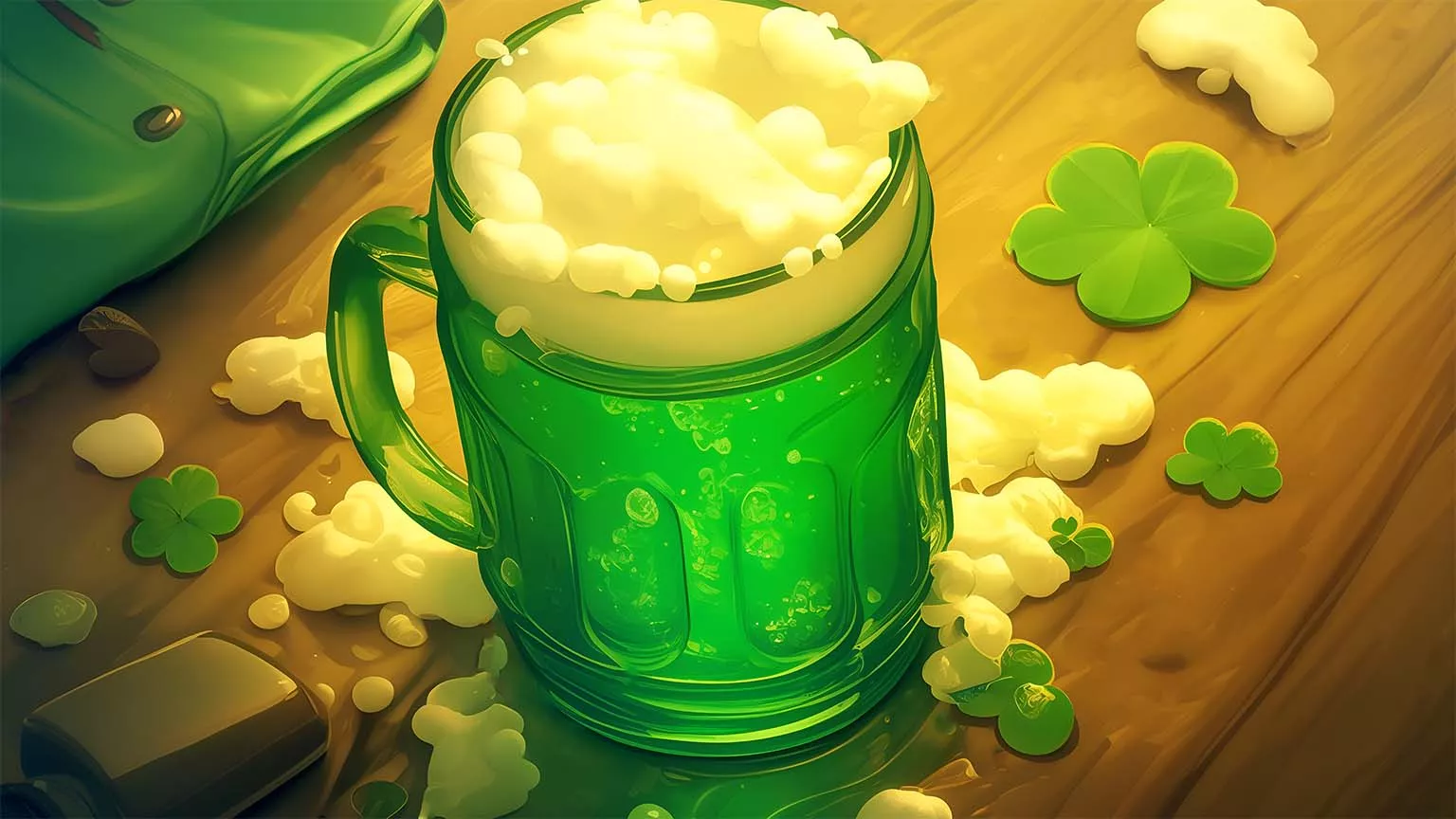 Frothy Green Beer St. Patrick's Day