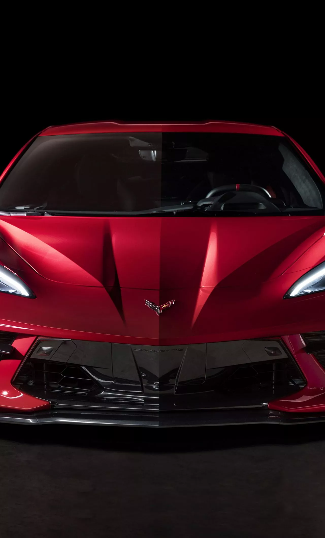red chevrolet corvette stingray, car
