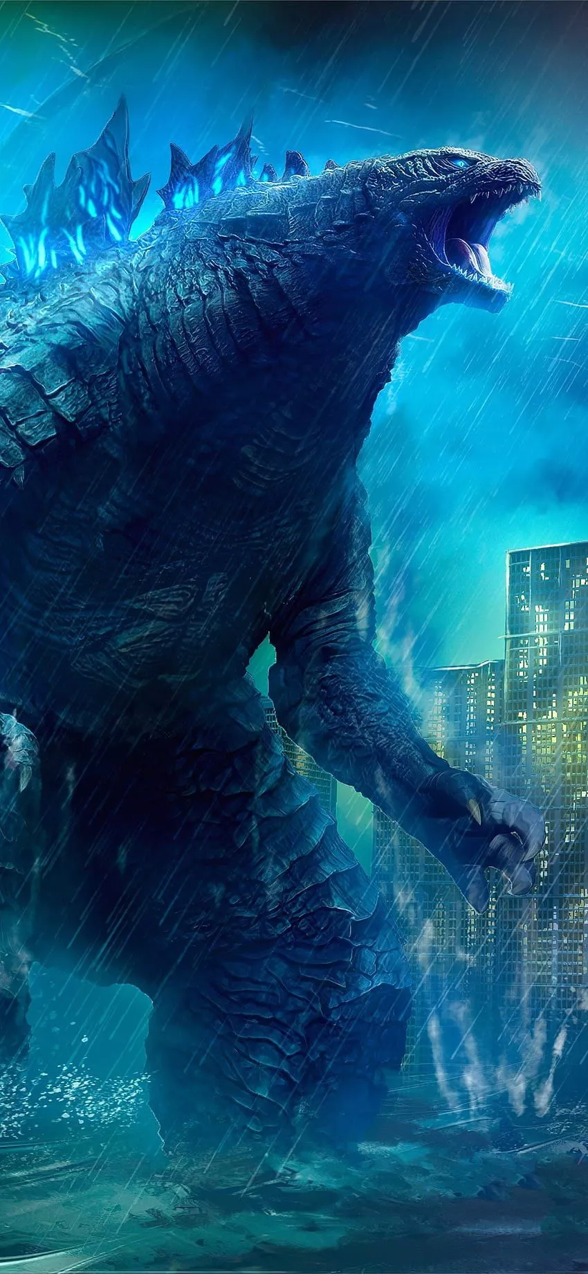 electric godzilla HD phone wallpaper