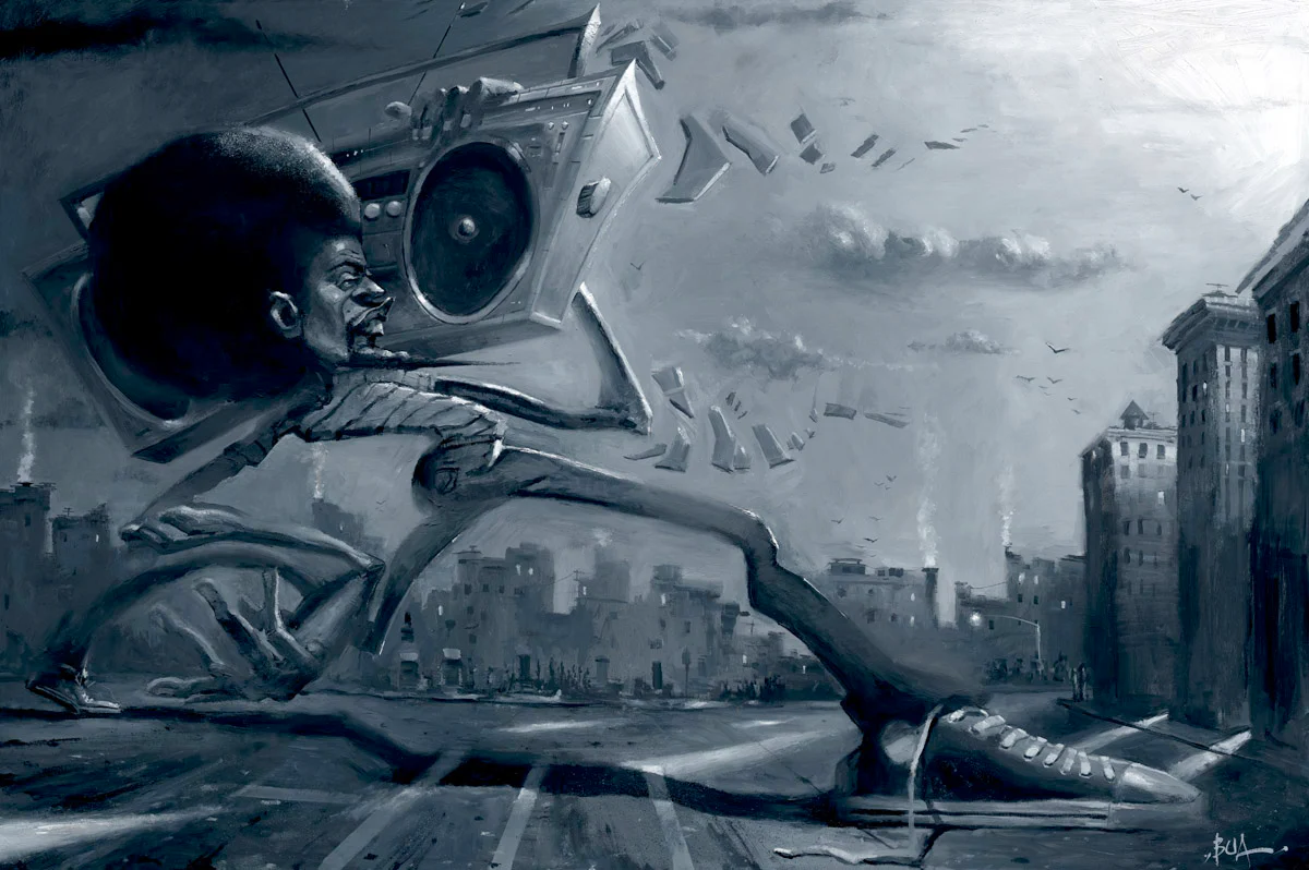 The Boombox. Justin BUA. Urban Art
